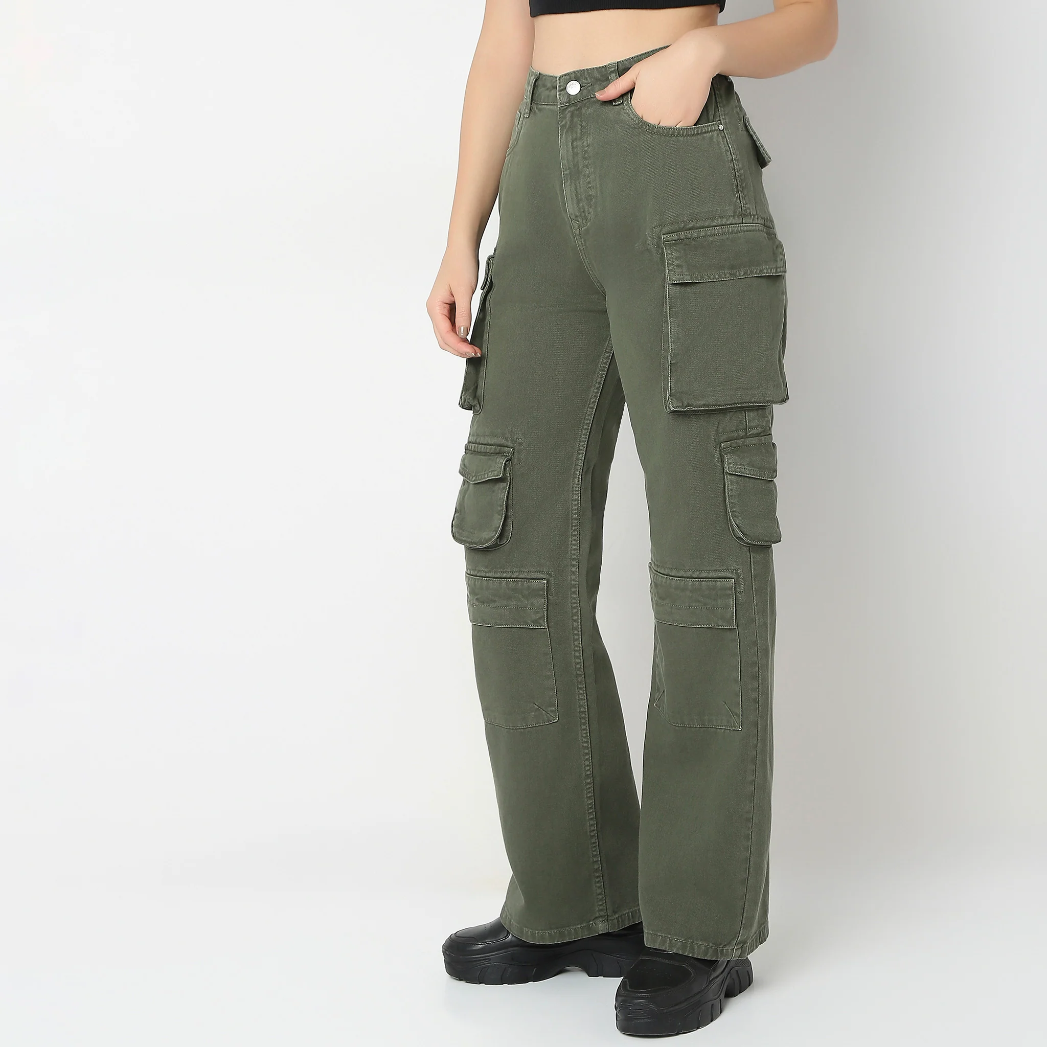 Cargo Fit High Rise Jeans - Image 10