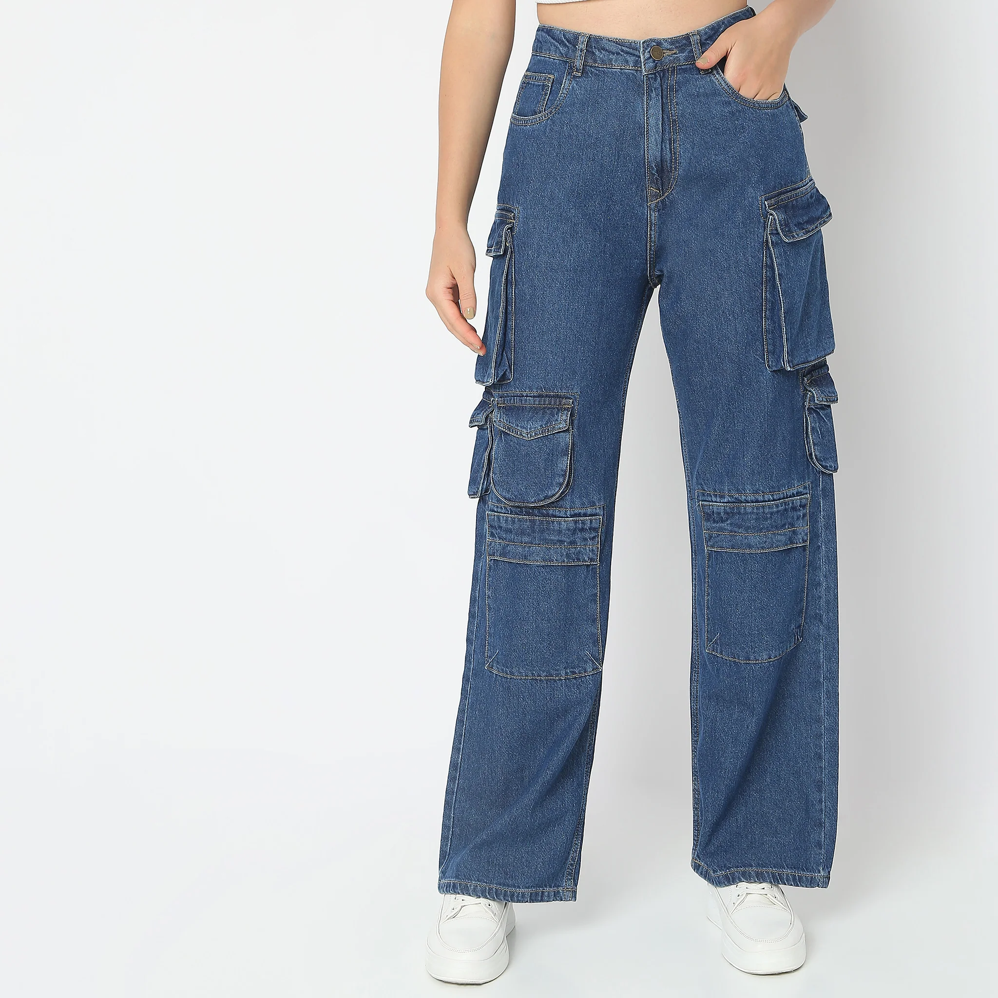 Cargo Fit High Rise Jeans - Image 2