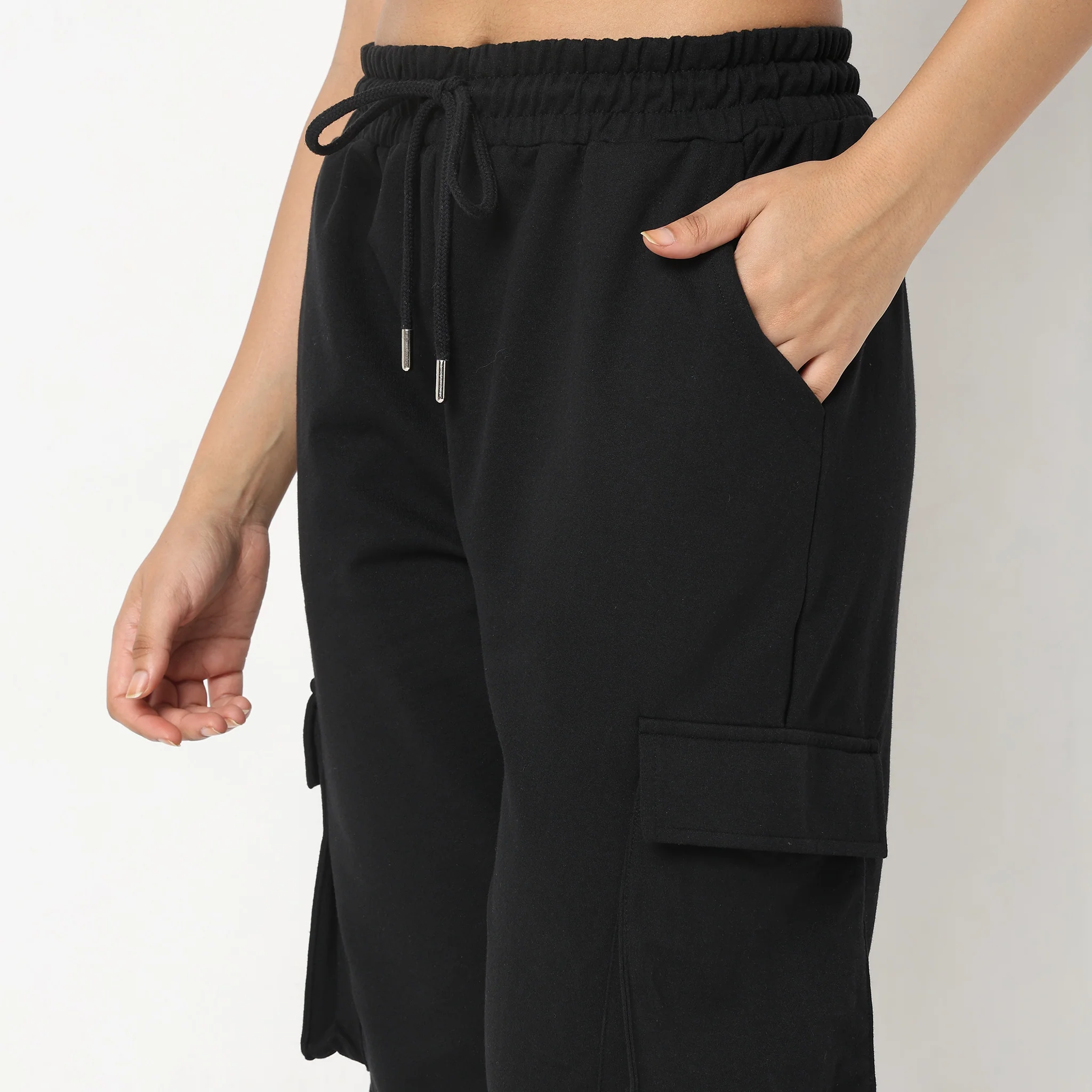 Regular Fit Solid Joggers - Image 3