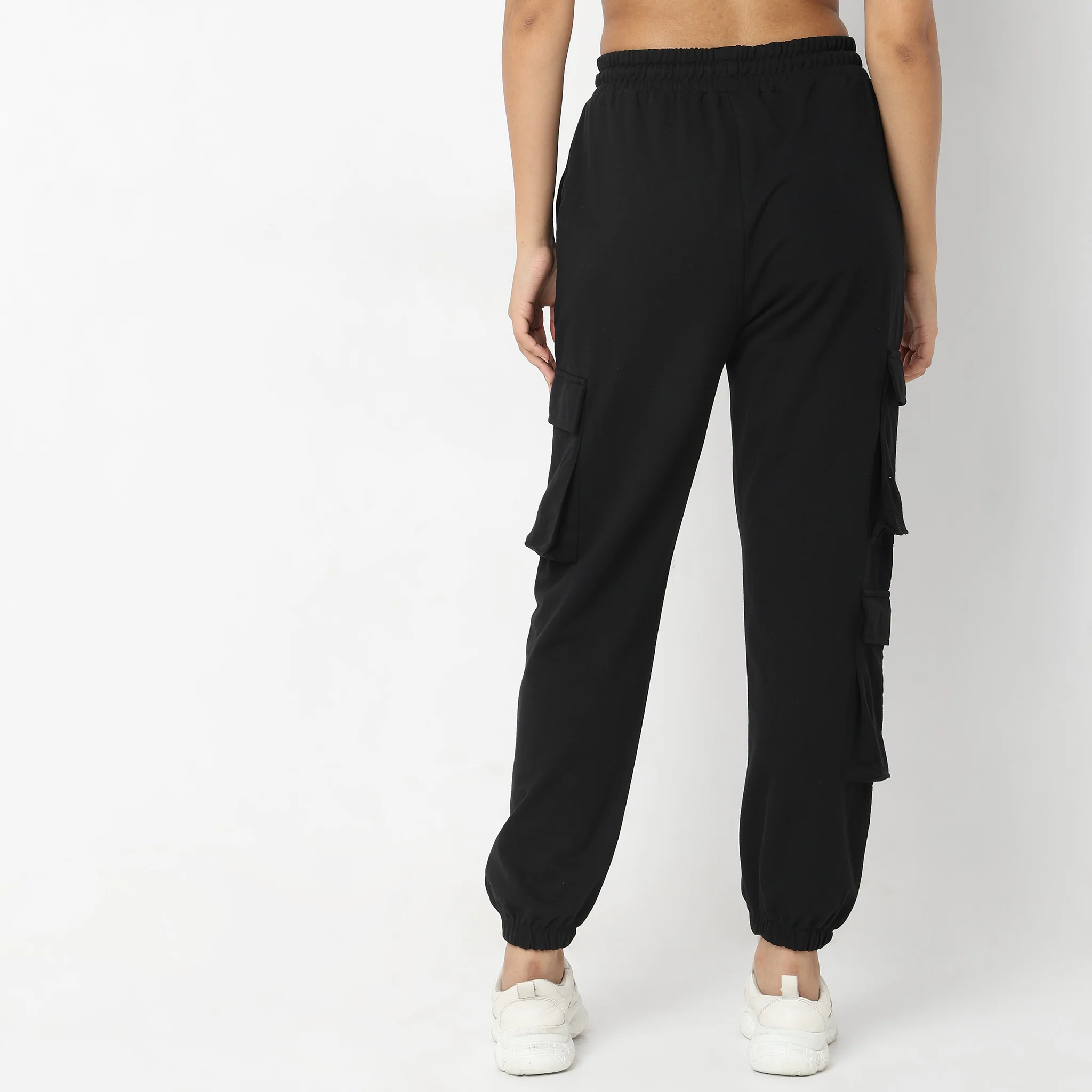 Regular Fit Solid Joggers - Image 4