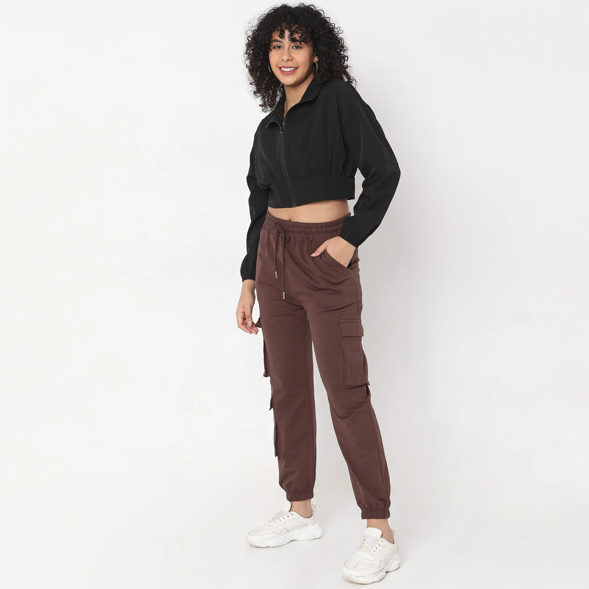Regular Fit Solid Joggers - Image 6
