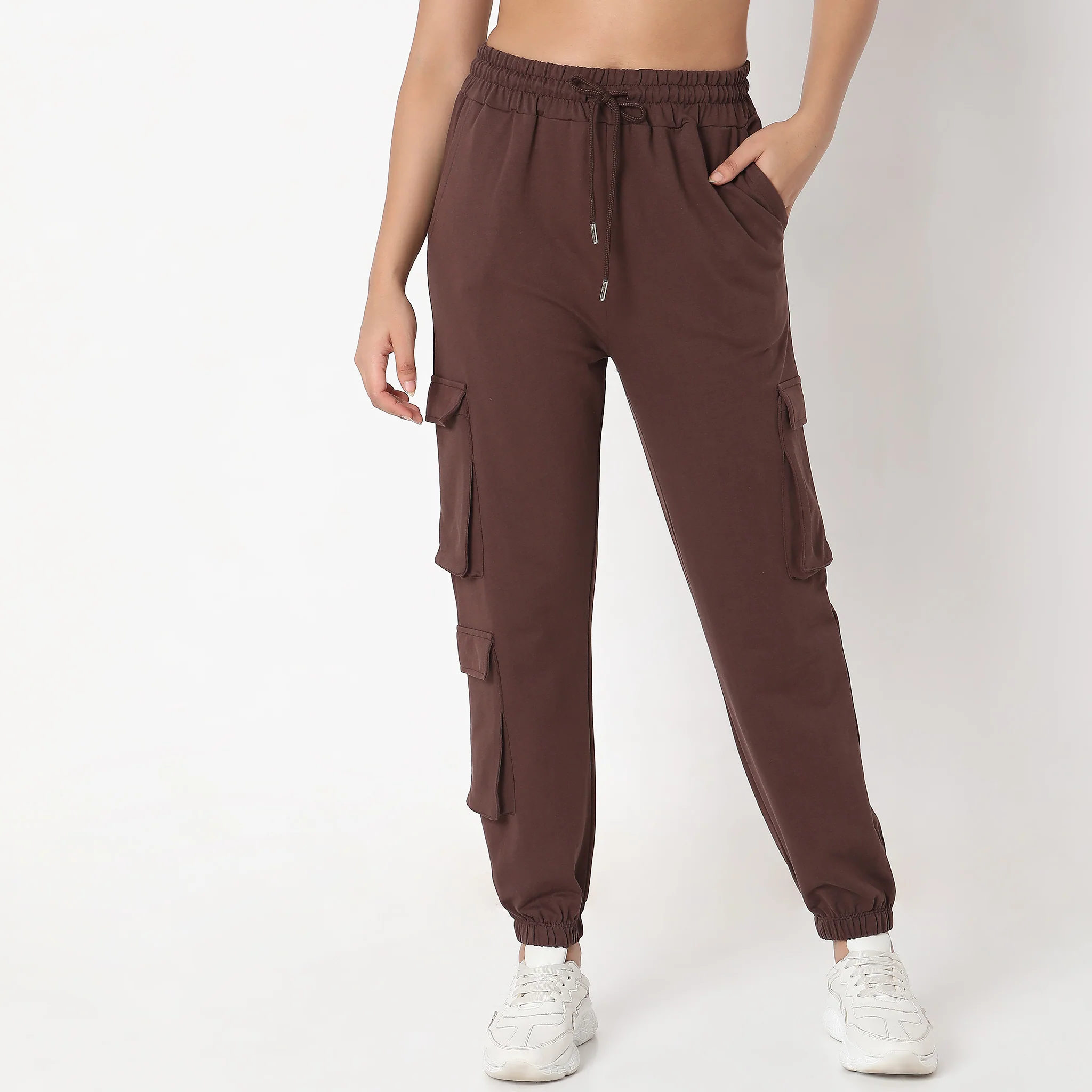 Regular Fit Solid Joggers - Image 7