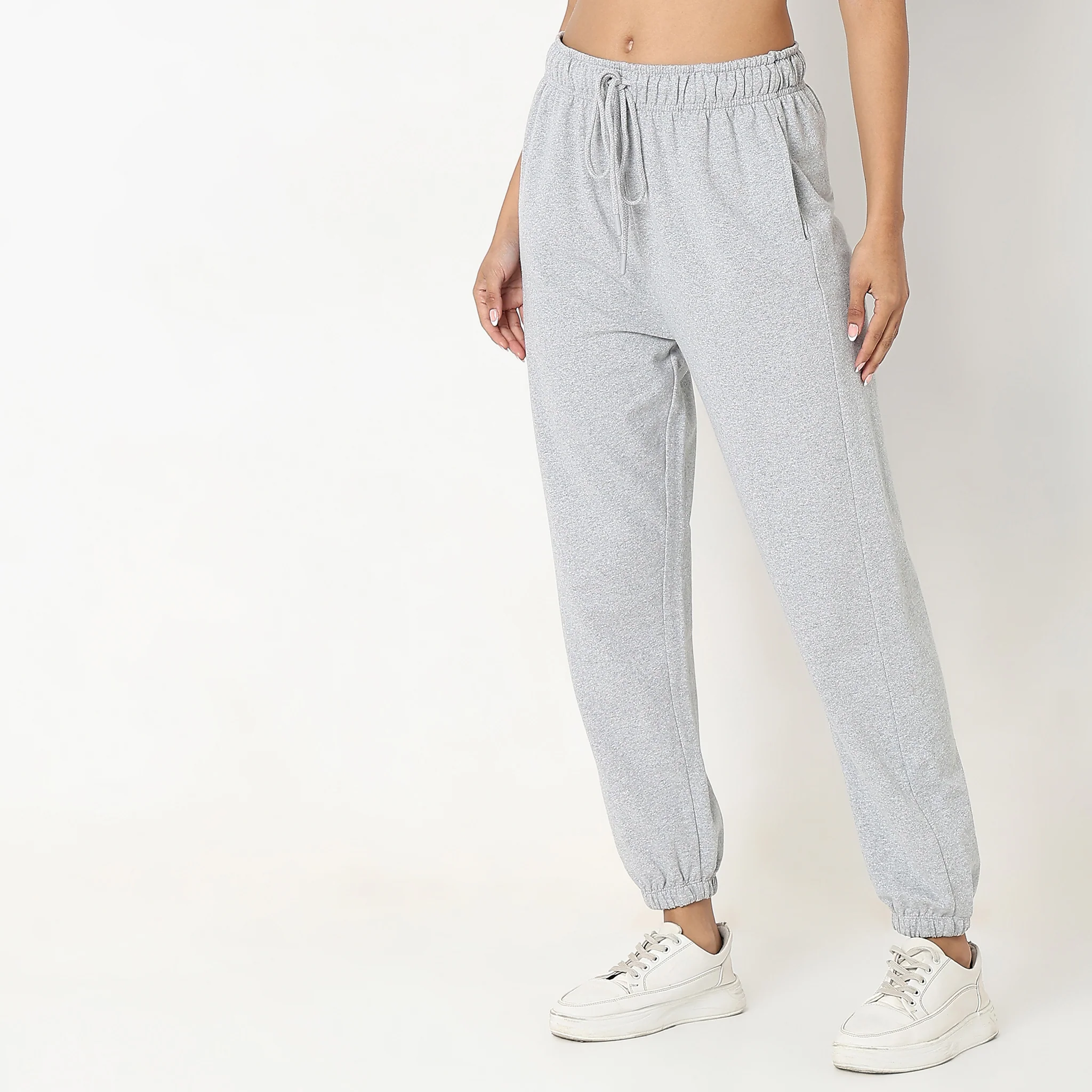 Solid High Rise Joggers - Image 10