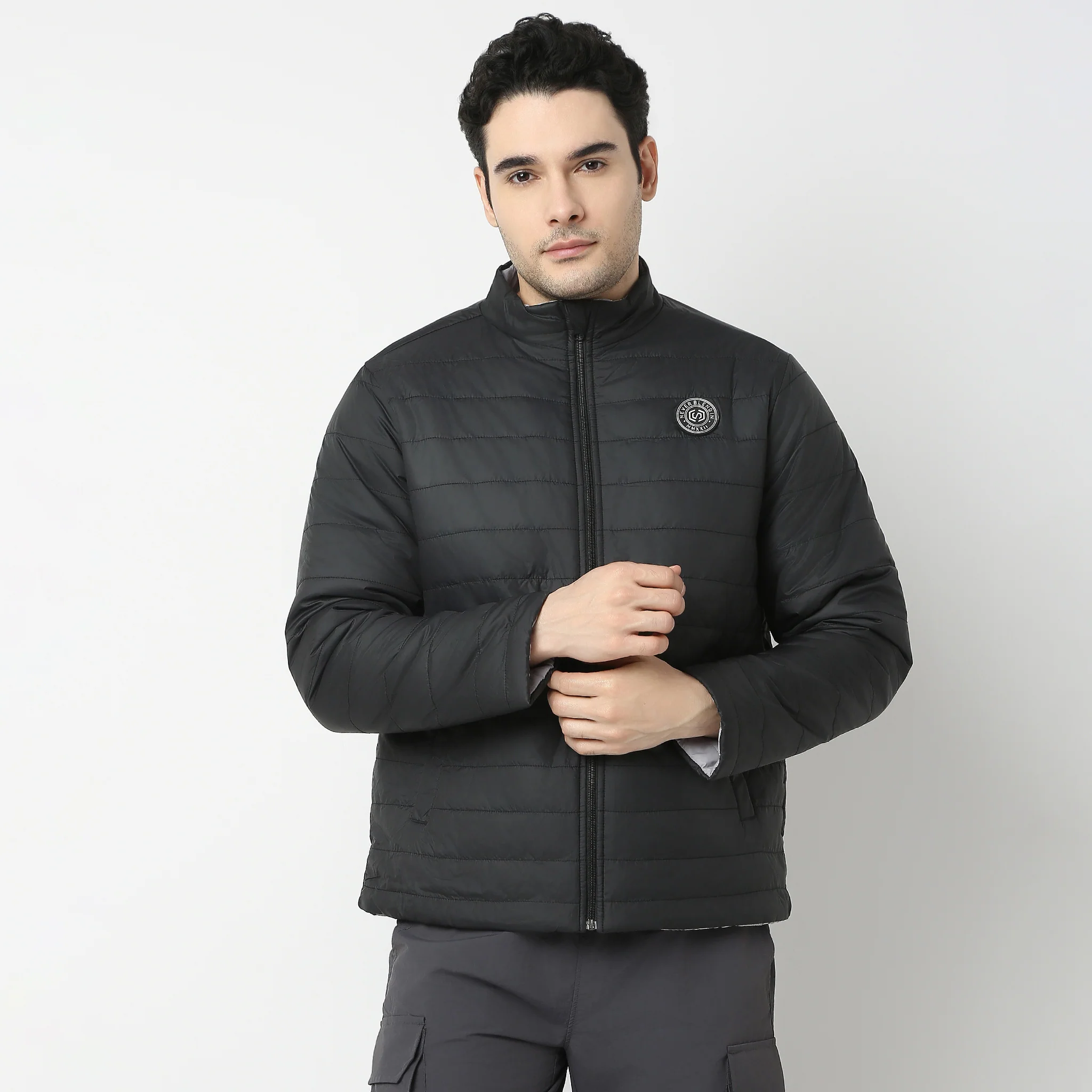 Winter Edit™ - Puffer Bomber Jacket - With Zip Closing and 2 Pockets - Image 2