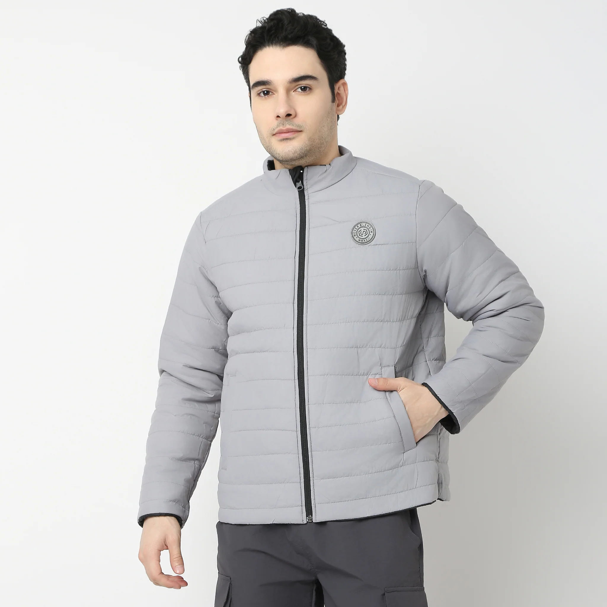 Winter Edit™ - Puffer Bomber Jacket - With Zip Closing and 2 Pockets - Image 8