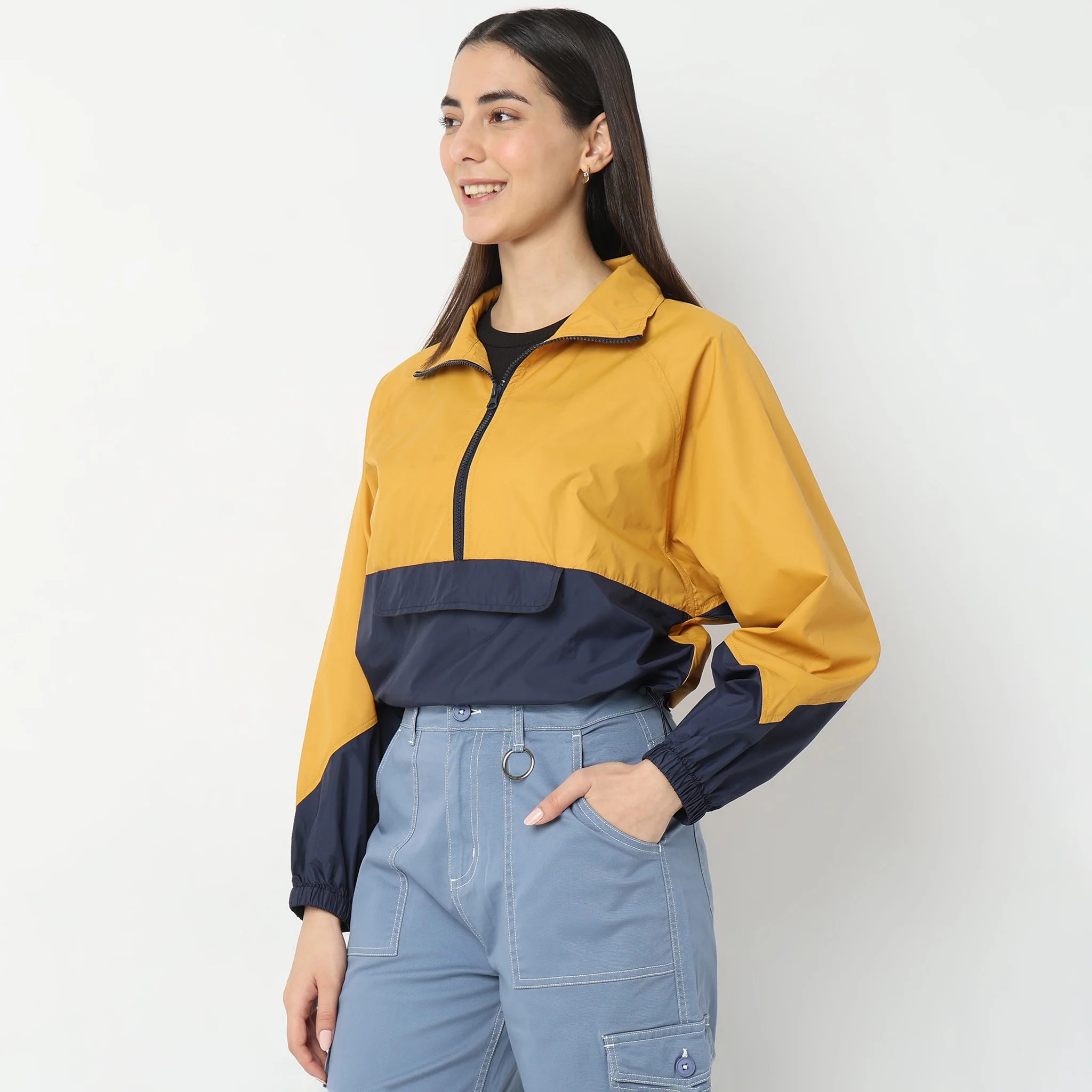 Regular Fit Solid Jacket - Image 5