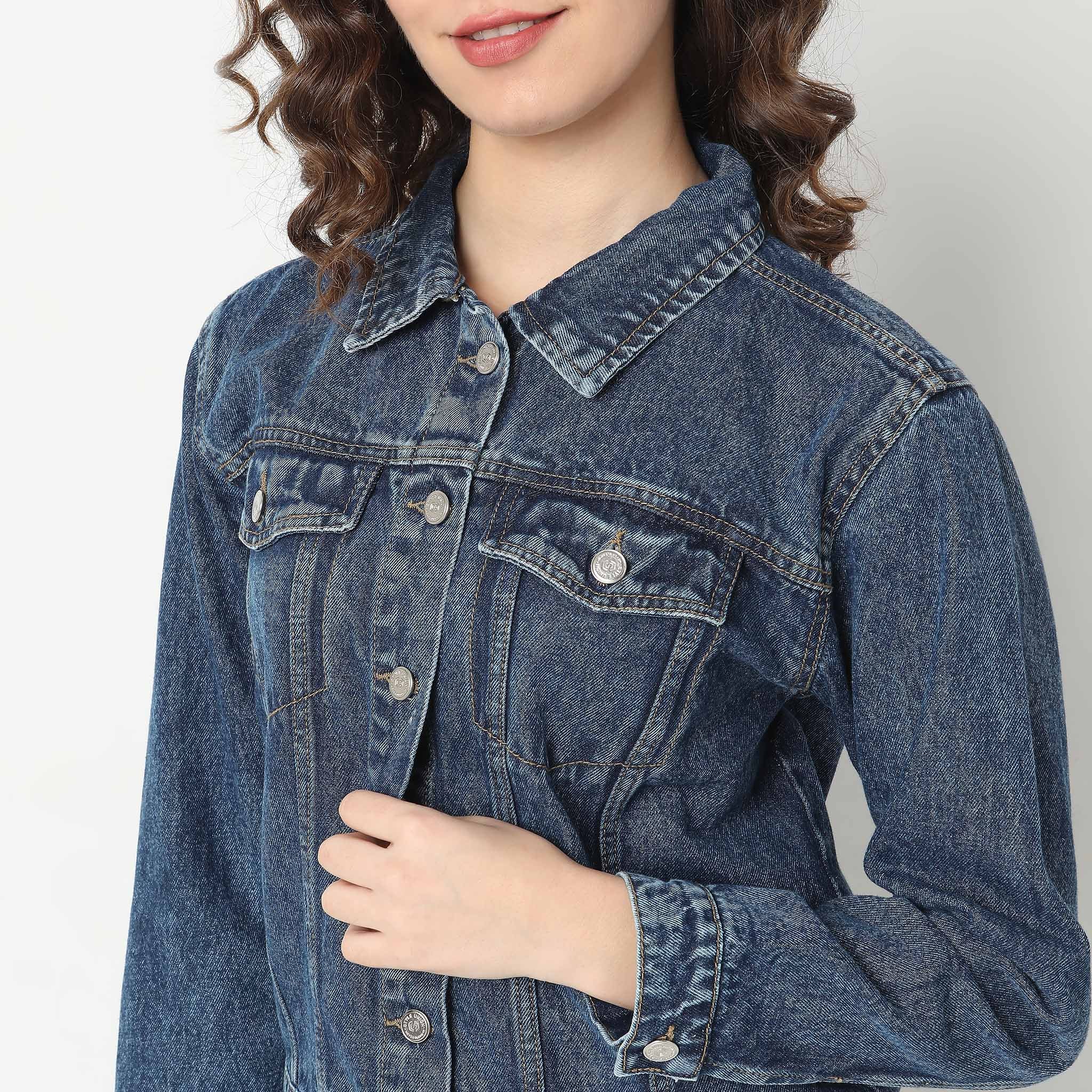 Regular Fit Denim Jacket - Image 4