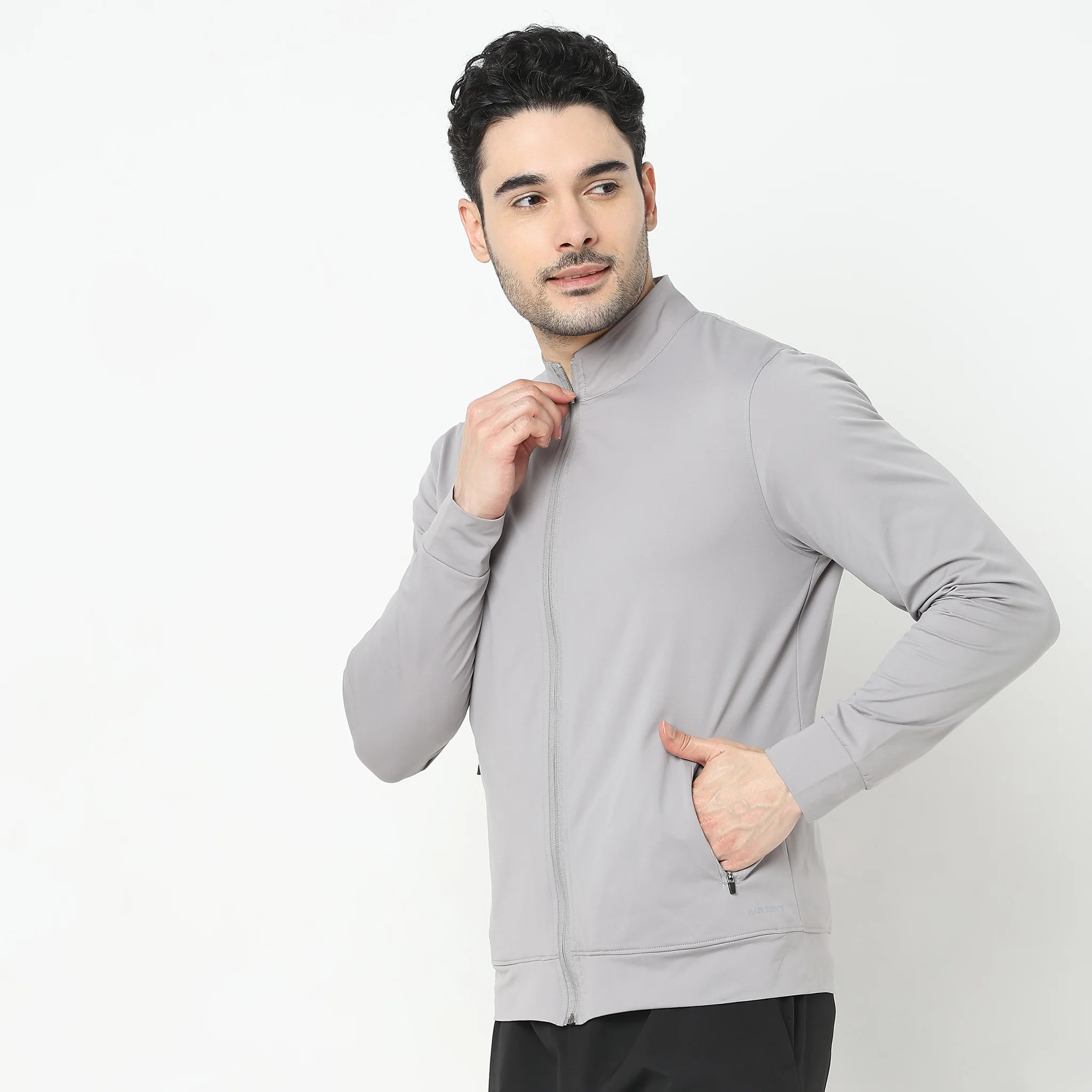 AirJack™ 24 - Regular Fit Solid Jacket With 2 Zip Pockets. LightWeight, breathable - perfect for all Weather. - Image 24