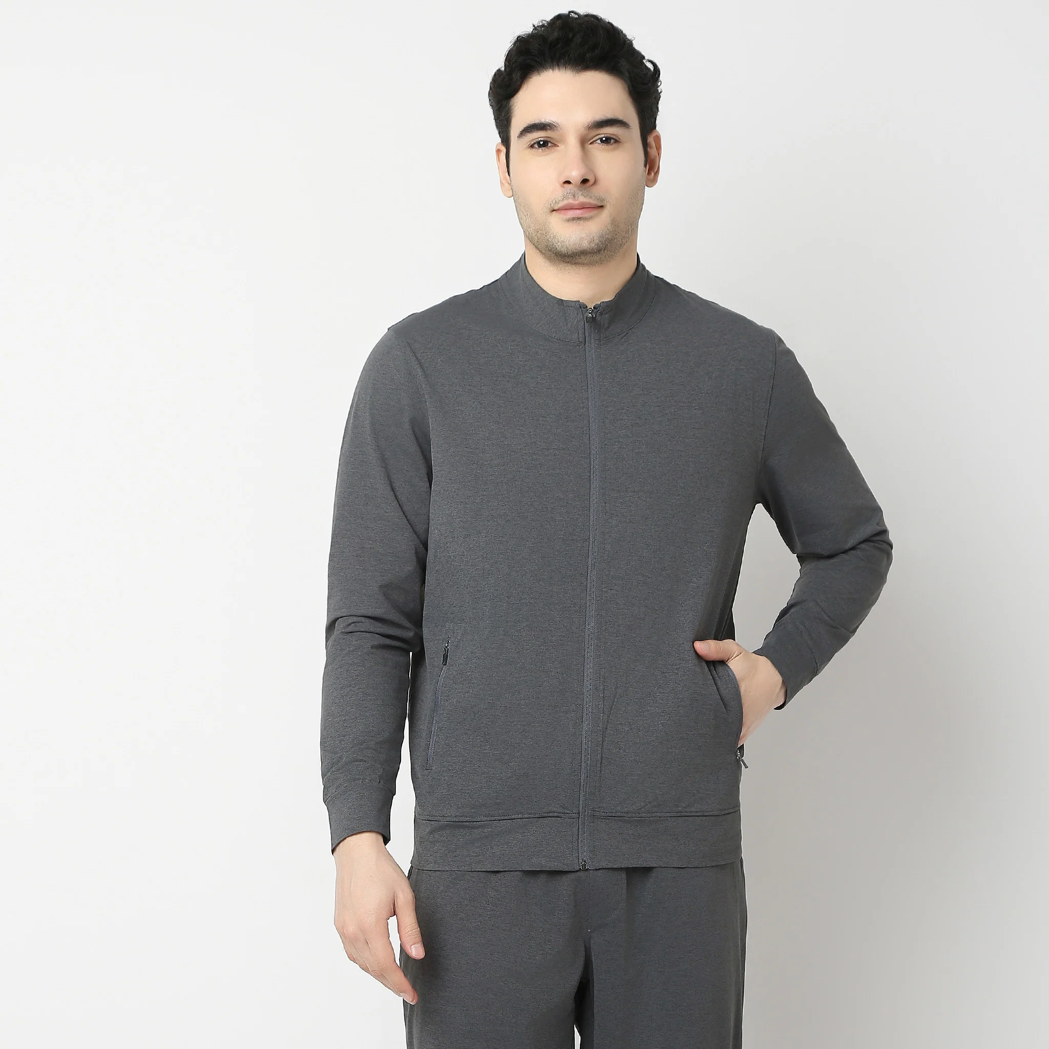 AirJack™ 24 - Regular Fit Solid Jacket With 2 Zip Pockets. LightWeight, breathable - perfect for all Weather. - Image 56