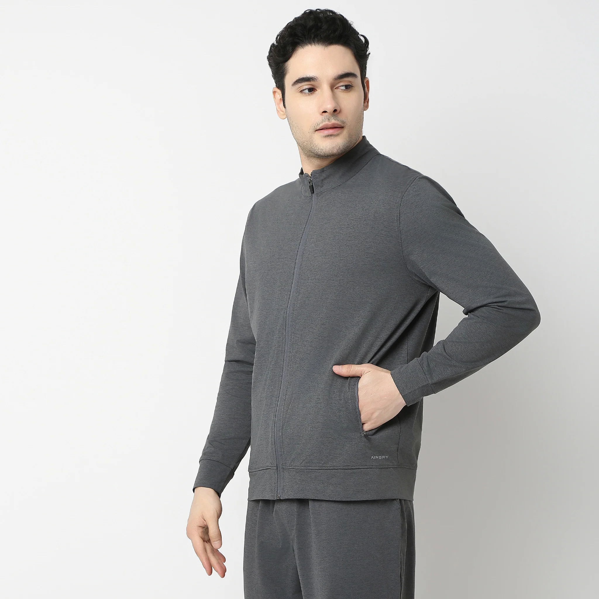 AirJack™ 24 - Regular Fit Solid Jacket With 2 Zip Pockets. LightWeight, breathable - perfect for all Weather. - Image 59
