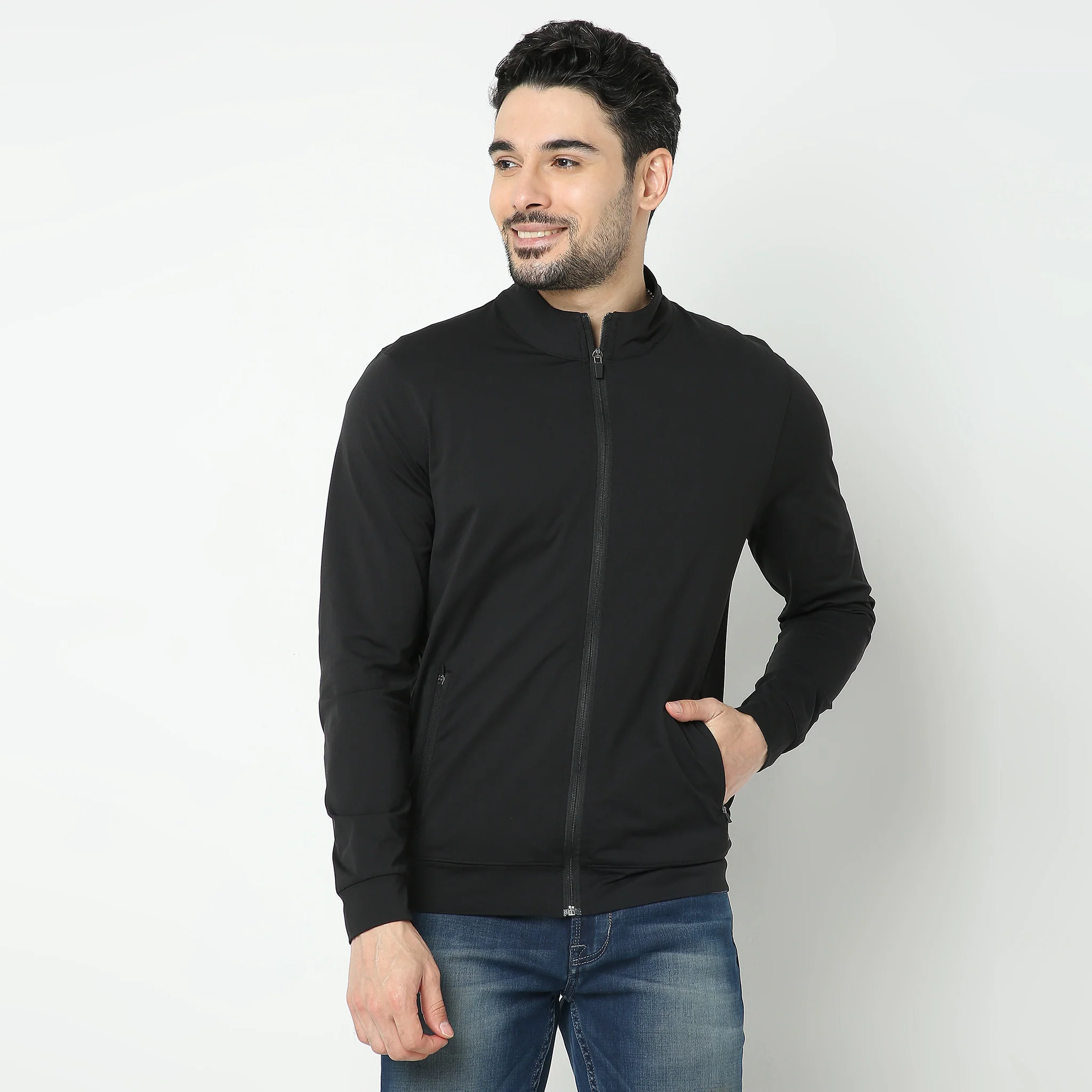 AirJack™ 24 - Regular Fit Solid Jacket With 2 Zip Pockets. LightWeight, breathable - perfect for all Weather. - Image 6