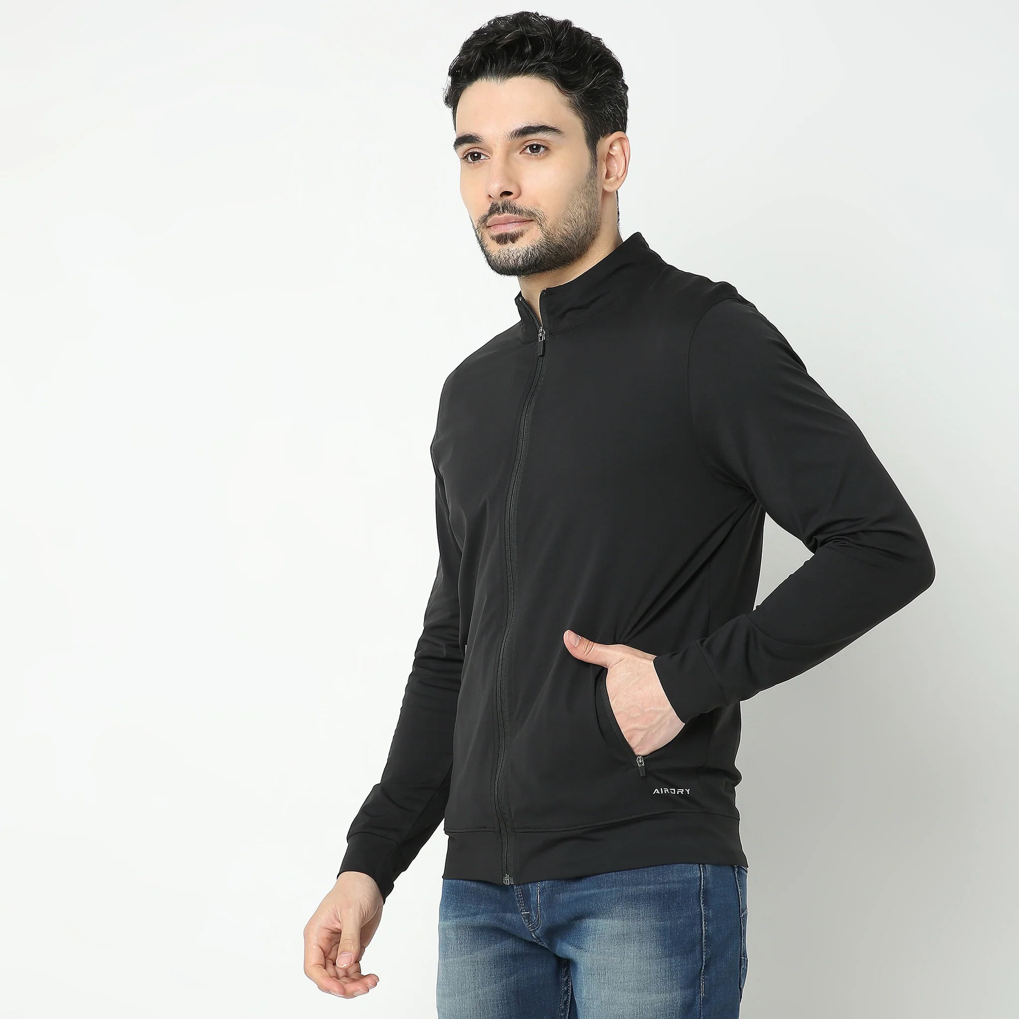 AirJack™ 24 - Regular Fit Solid Jacket With 2 Zip Pockets. LightWeight, breathable - perfect for all Weather. - Image 9