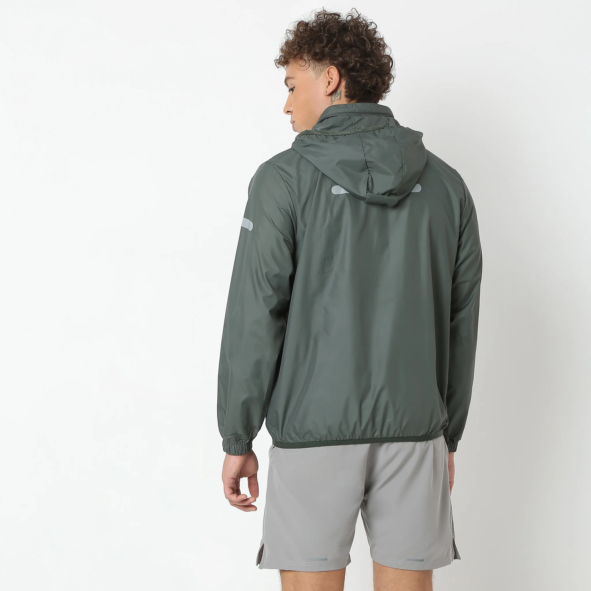 Regular Fit Solid Jacket - Image 30
