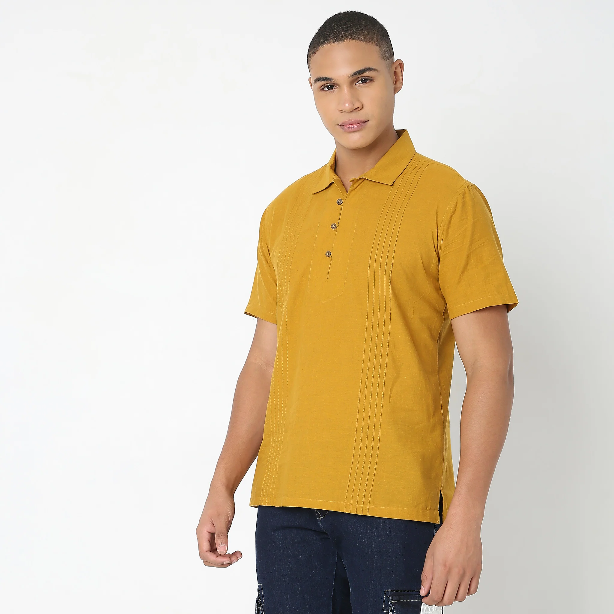 Regular Fit Solid Kurta - Image 5