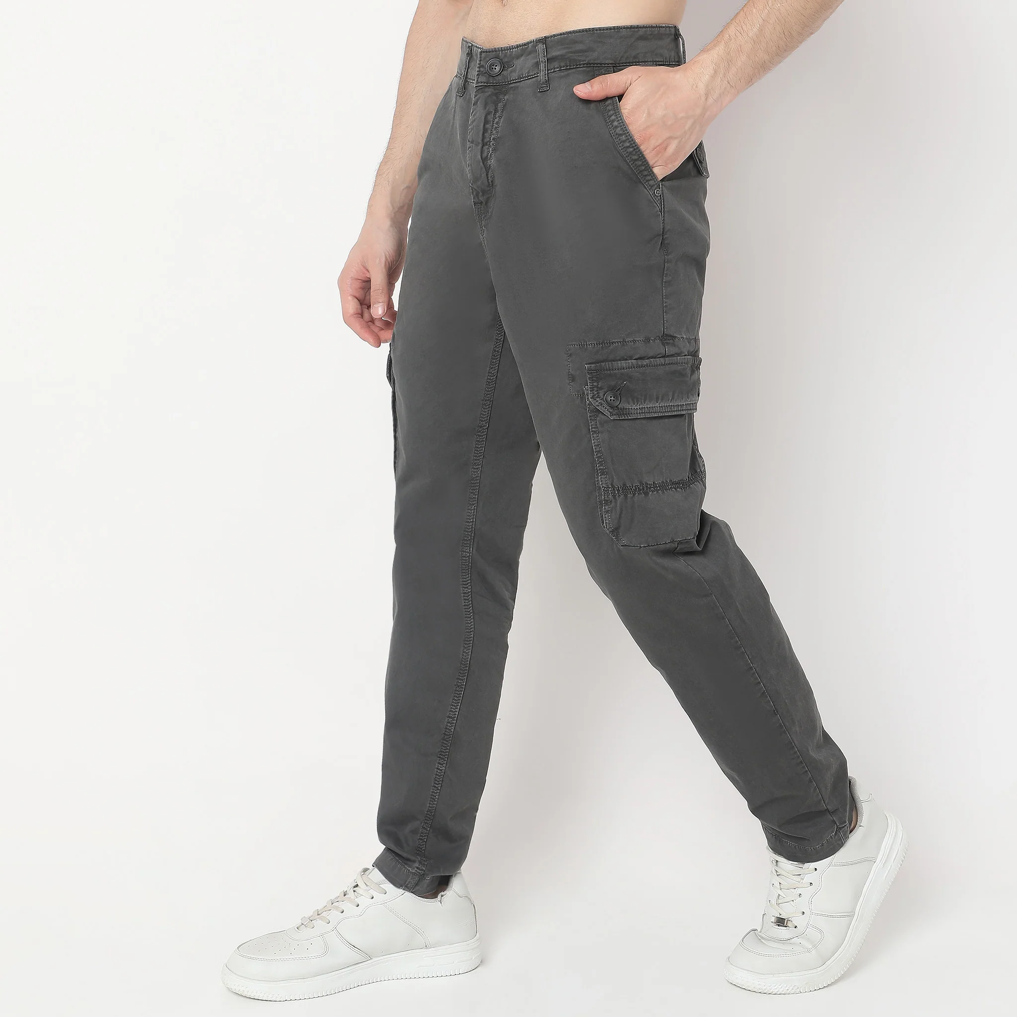 Modern Explorer - Cargo Pants - Cotton With E-Fast Stretch - Mid Rise Regular Fit - Image 15