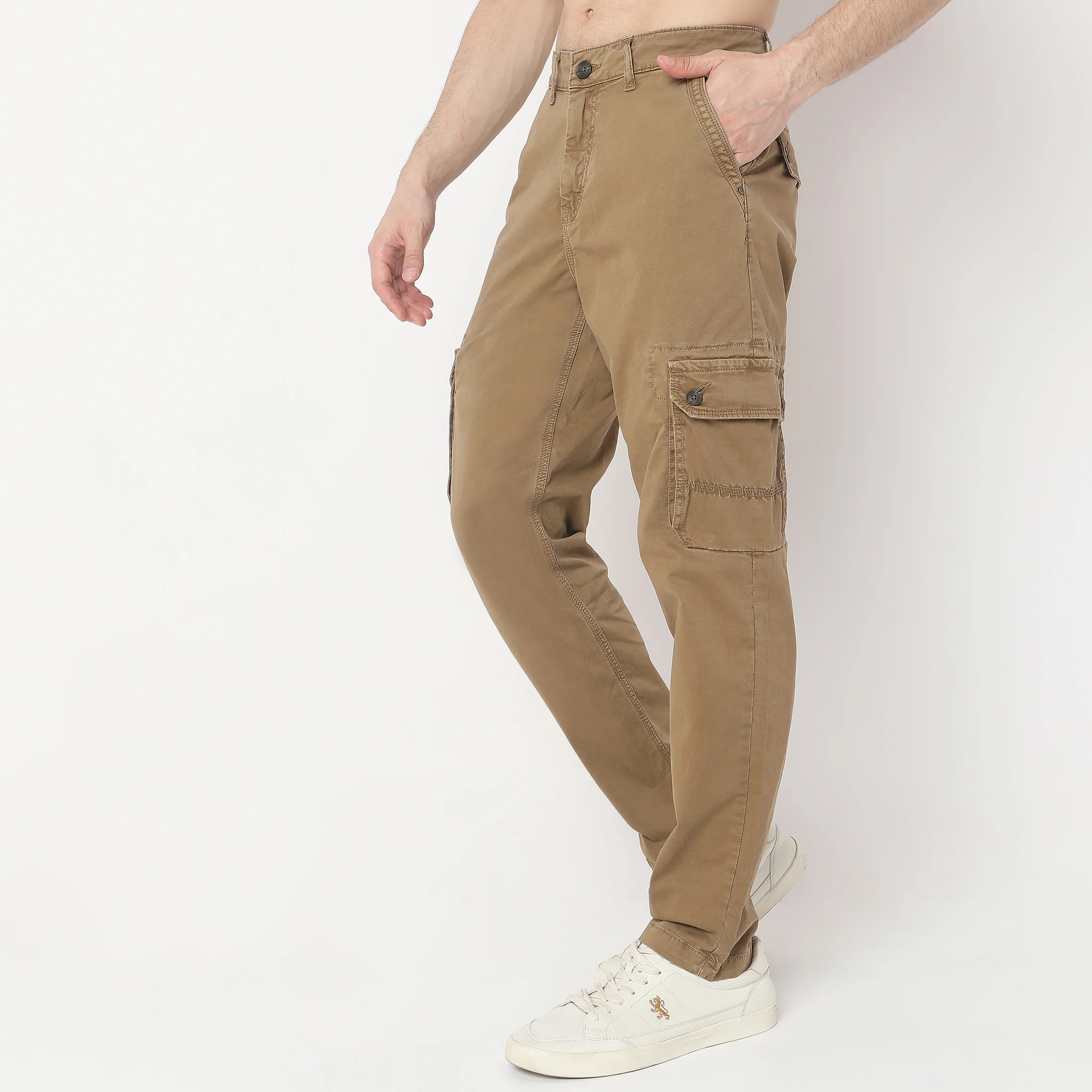 Modern Explorer - Cargo Pants - Cotton With E-Fast Stretch - Mid Rise Regular Fit - Image 5