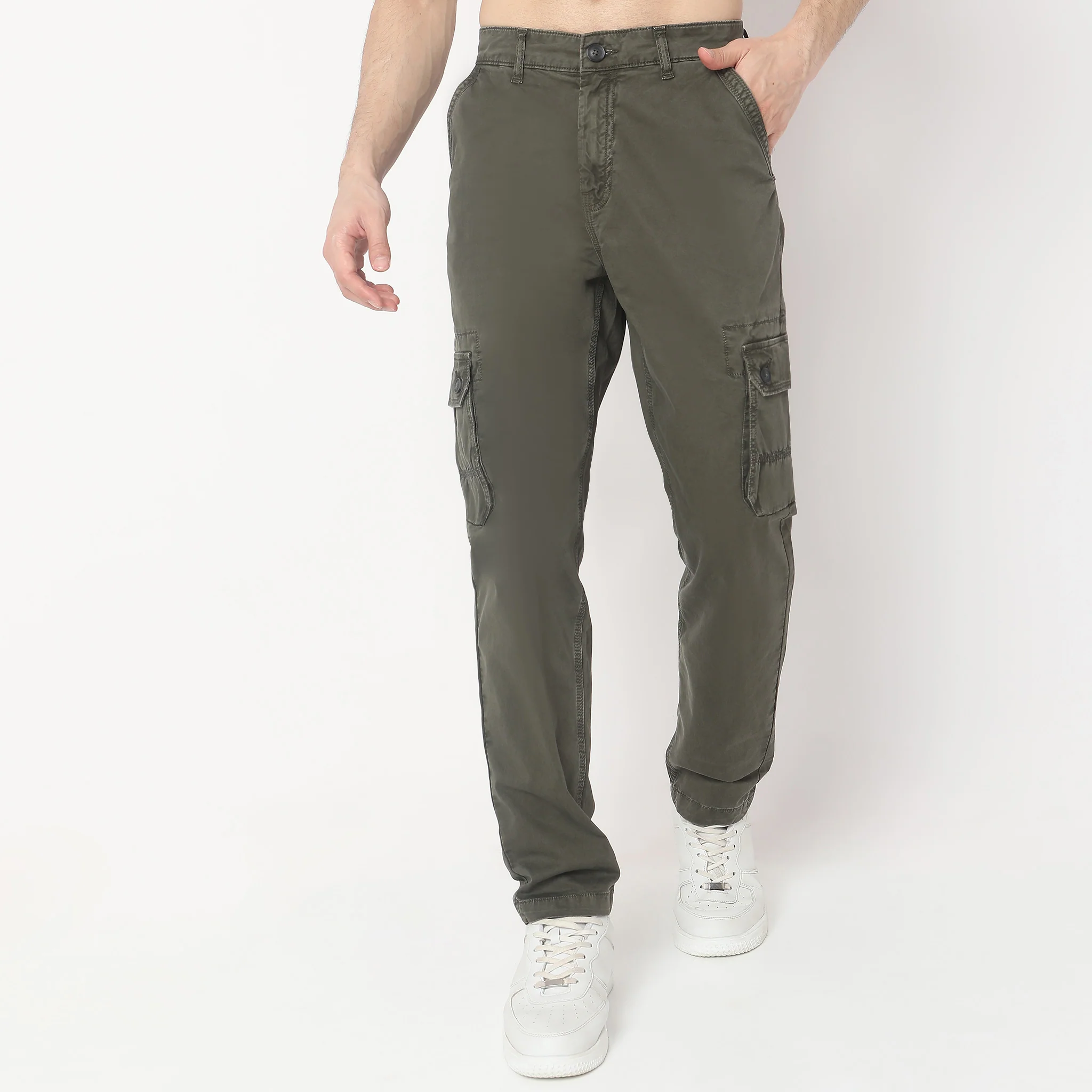 Modern Explorer - Cargo Pants - Cotton With E-Fast Stretch - Mid Rise Regular Fit - Image 7