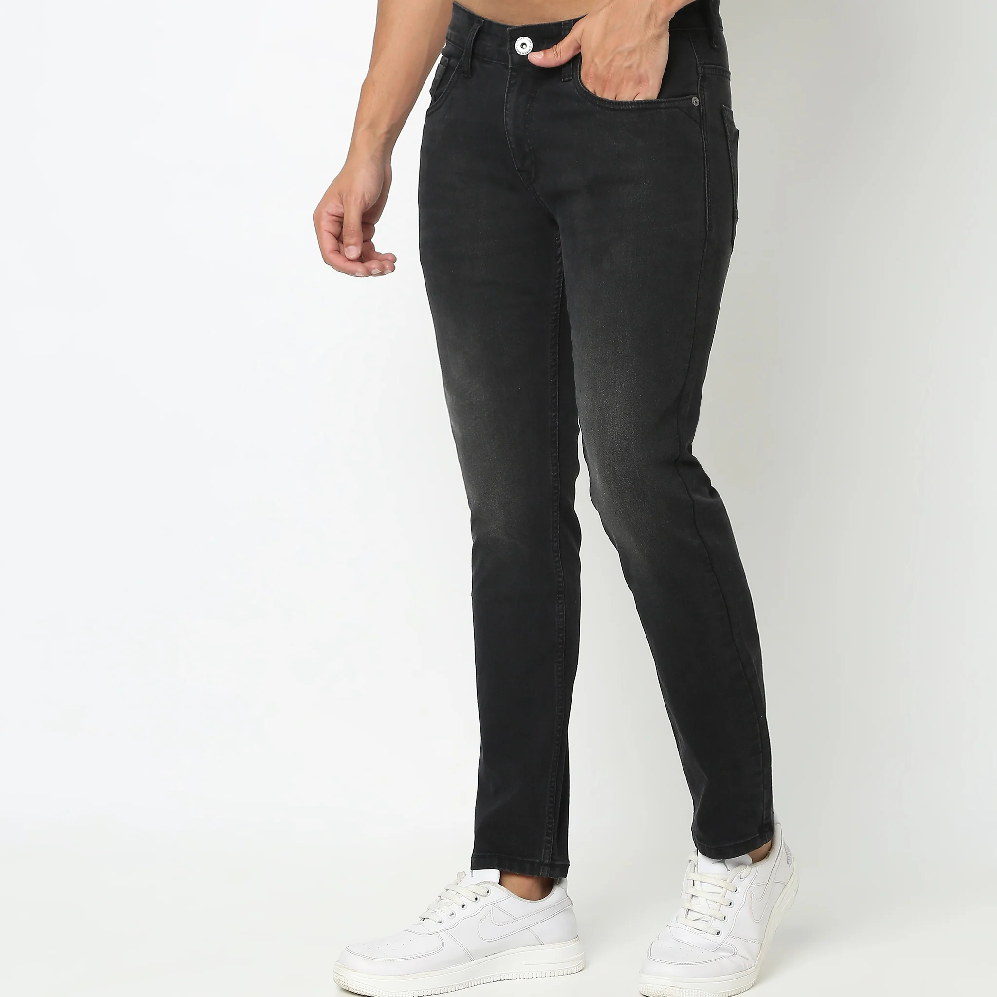 The Black Jeansᵉˣ Union of Denim® Jet-Dyed Tapered Fit Crop Length E-fast® Stretch - Image 5