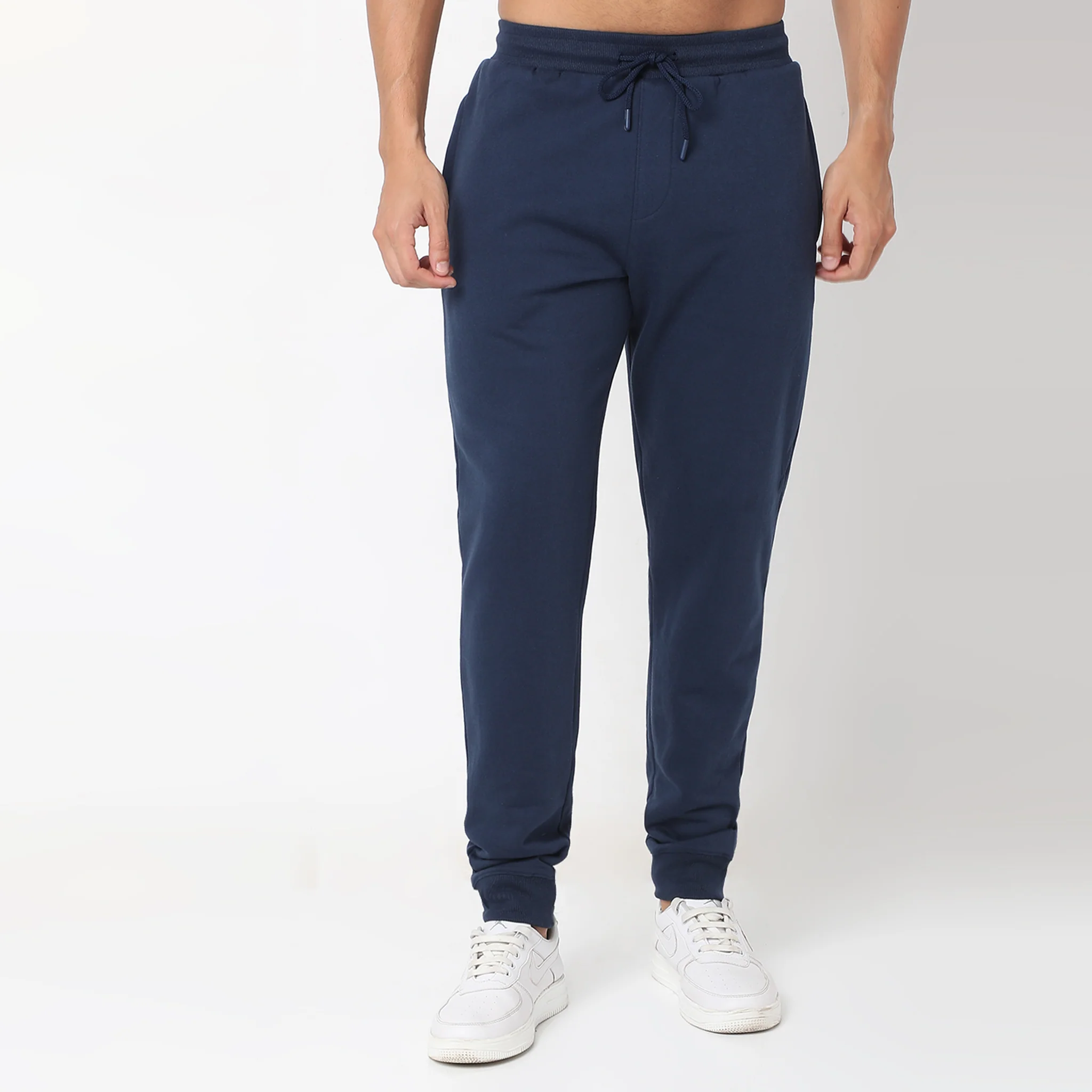 Regular Fit Solid Mid Rise Joggers - Image 12