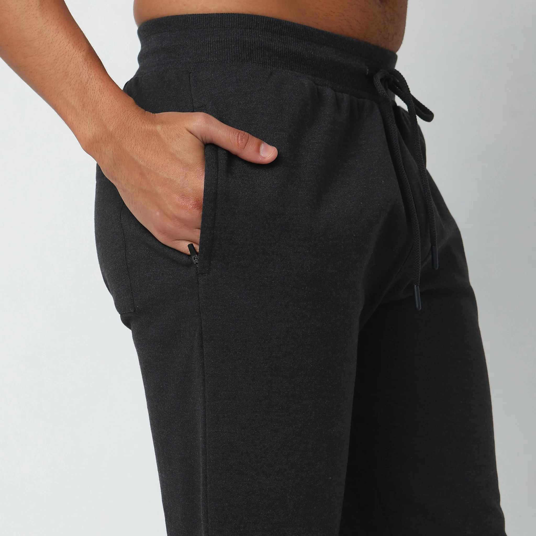 Regular Fit Solid Mid Rise Joggers - Image 4