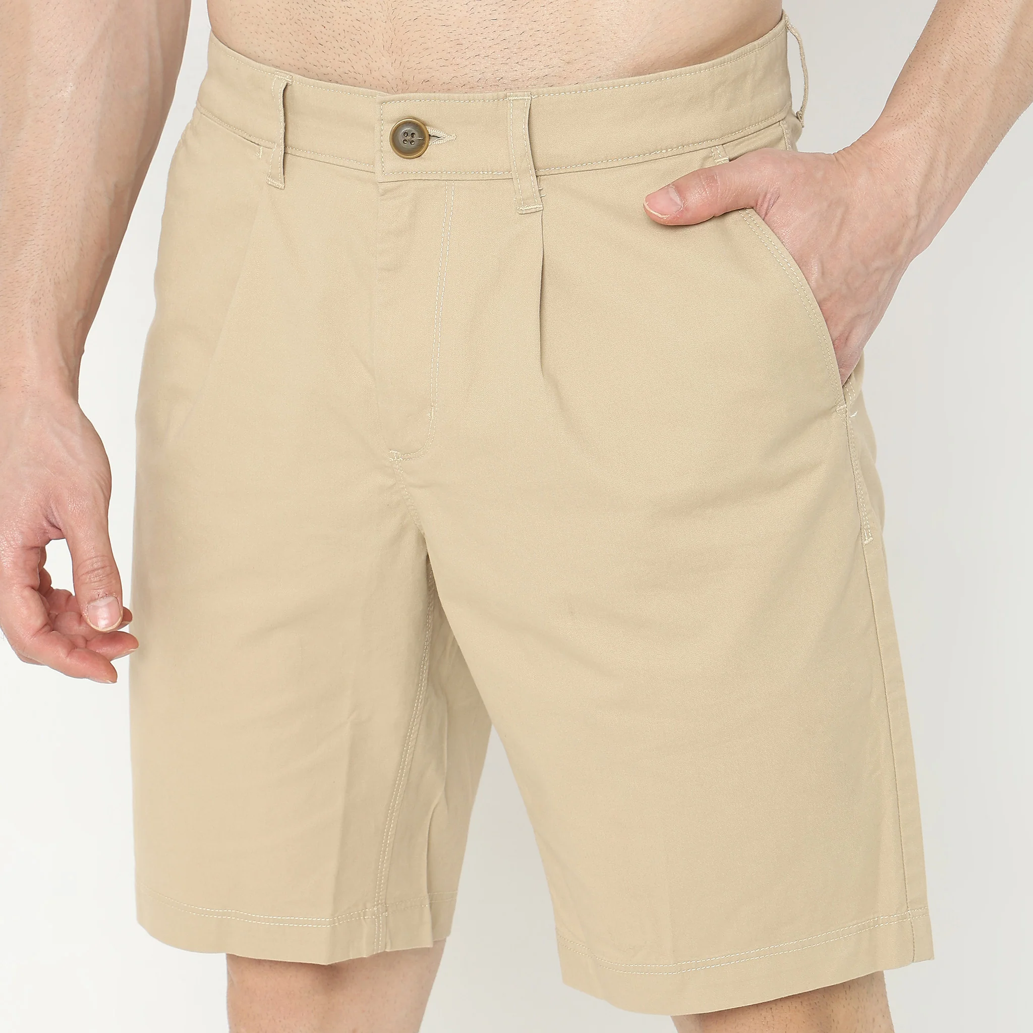 Regular Fit Solid Mid Rise Shorts - Image 14