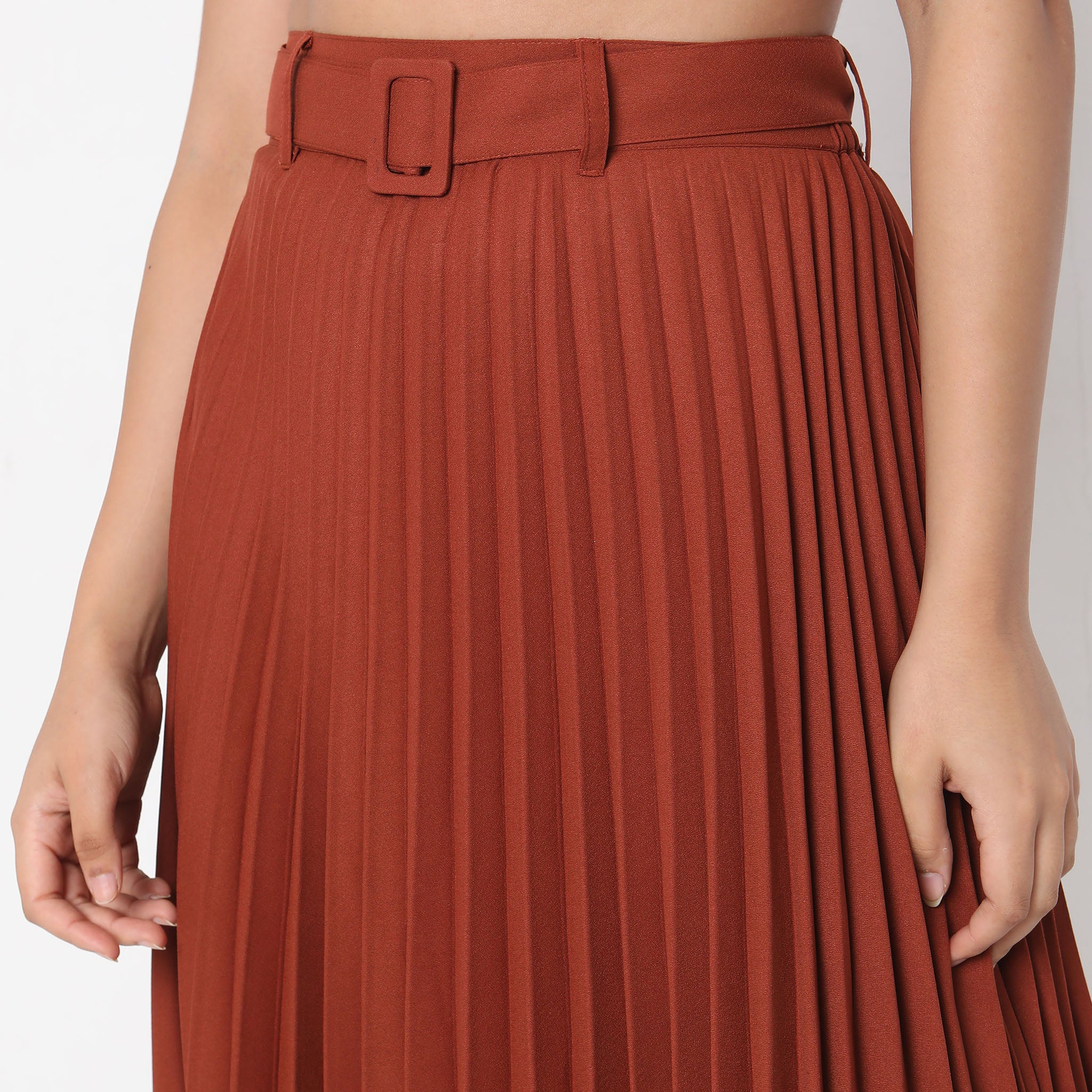 Regular Fit Solid Mid Rise Skirt - Image 14