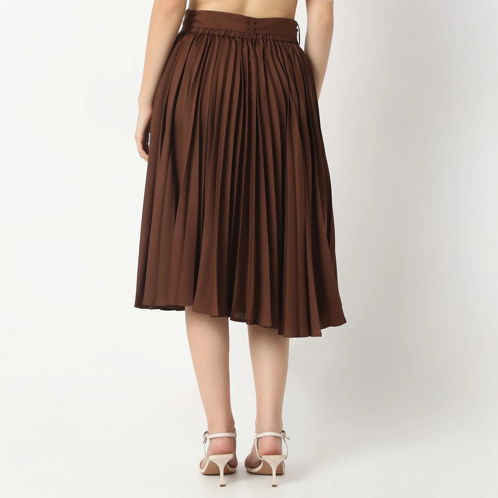 Regular Fit Solid Mid Rise Skirt - Image 18