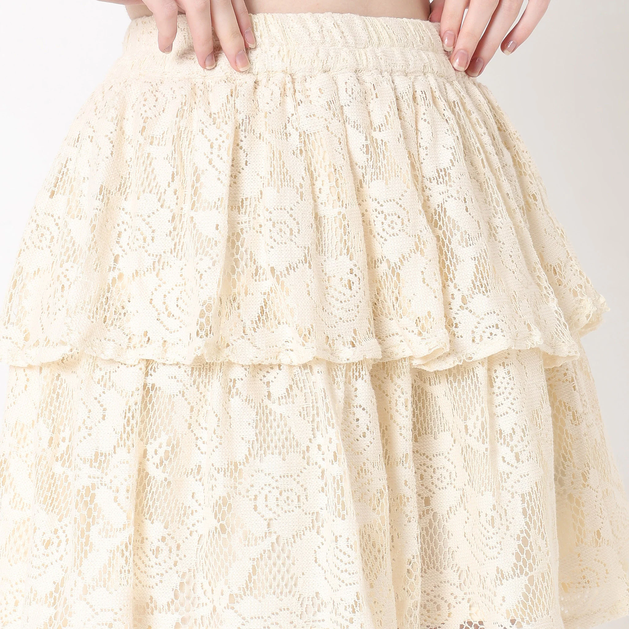 Regular Fit Solid Mid Rise Skirt - Image 4