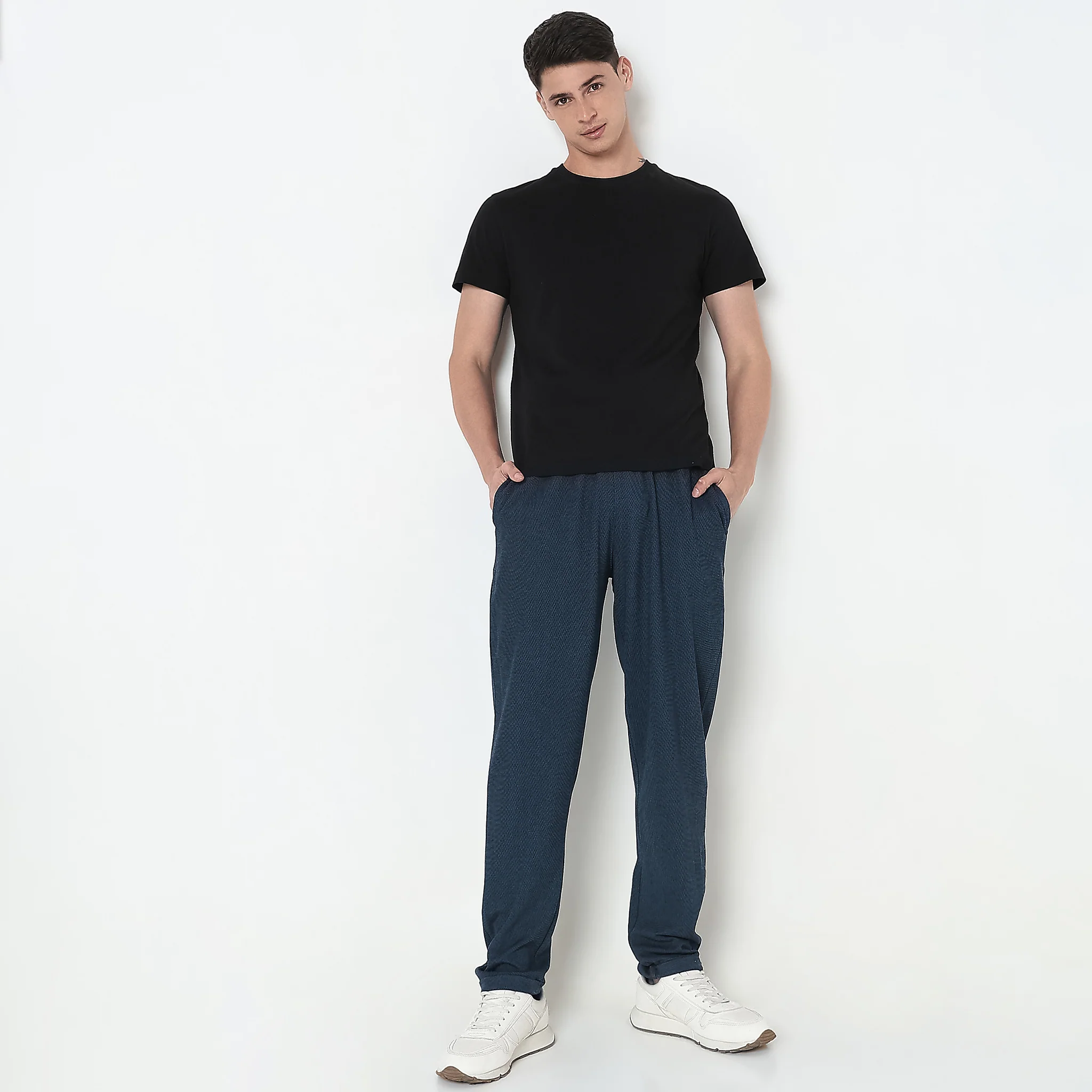 Stretchable Mid Rise Easy Pants