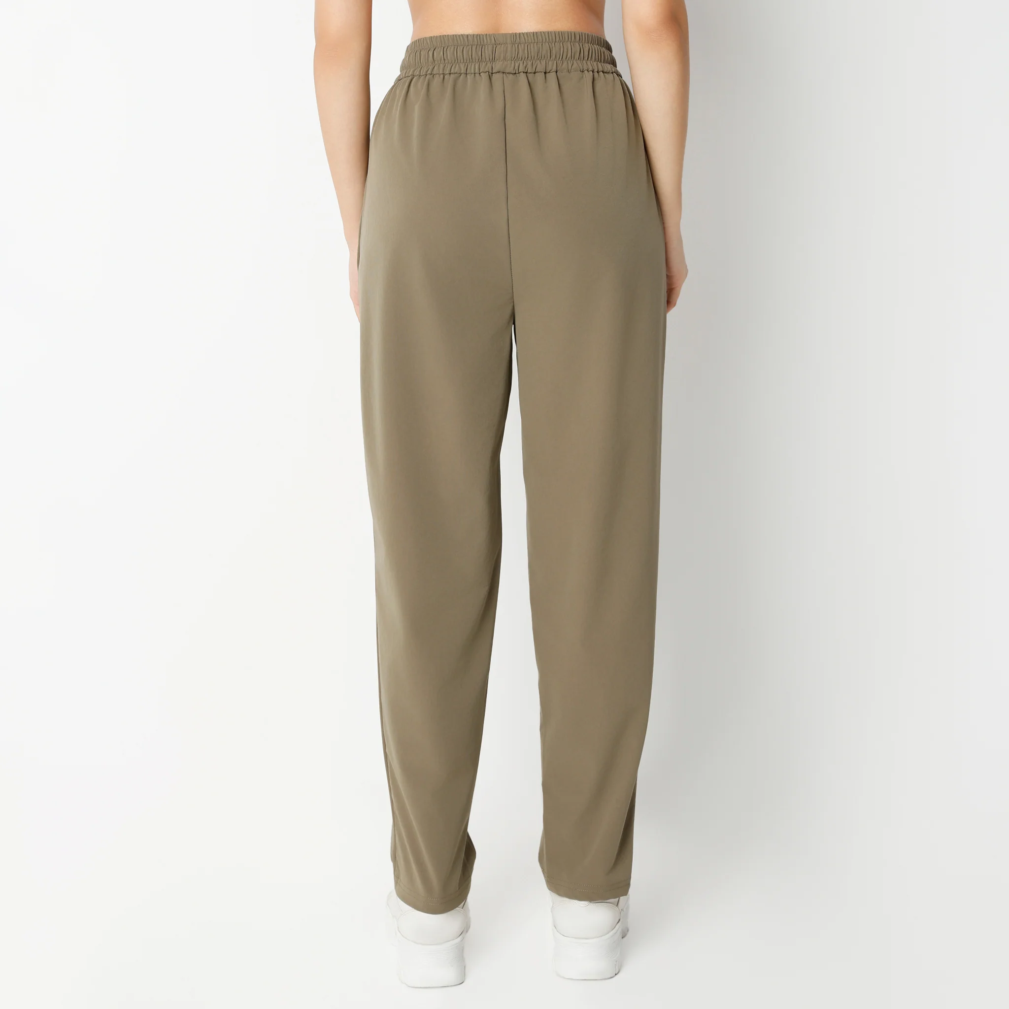 Solid Mid Rise Trousers - Image 3