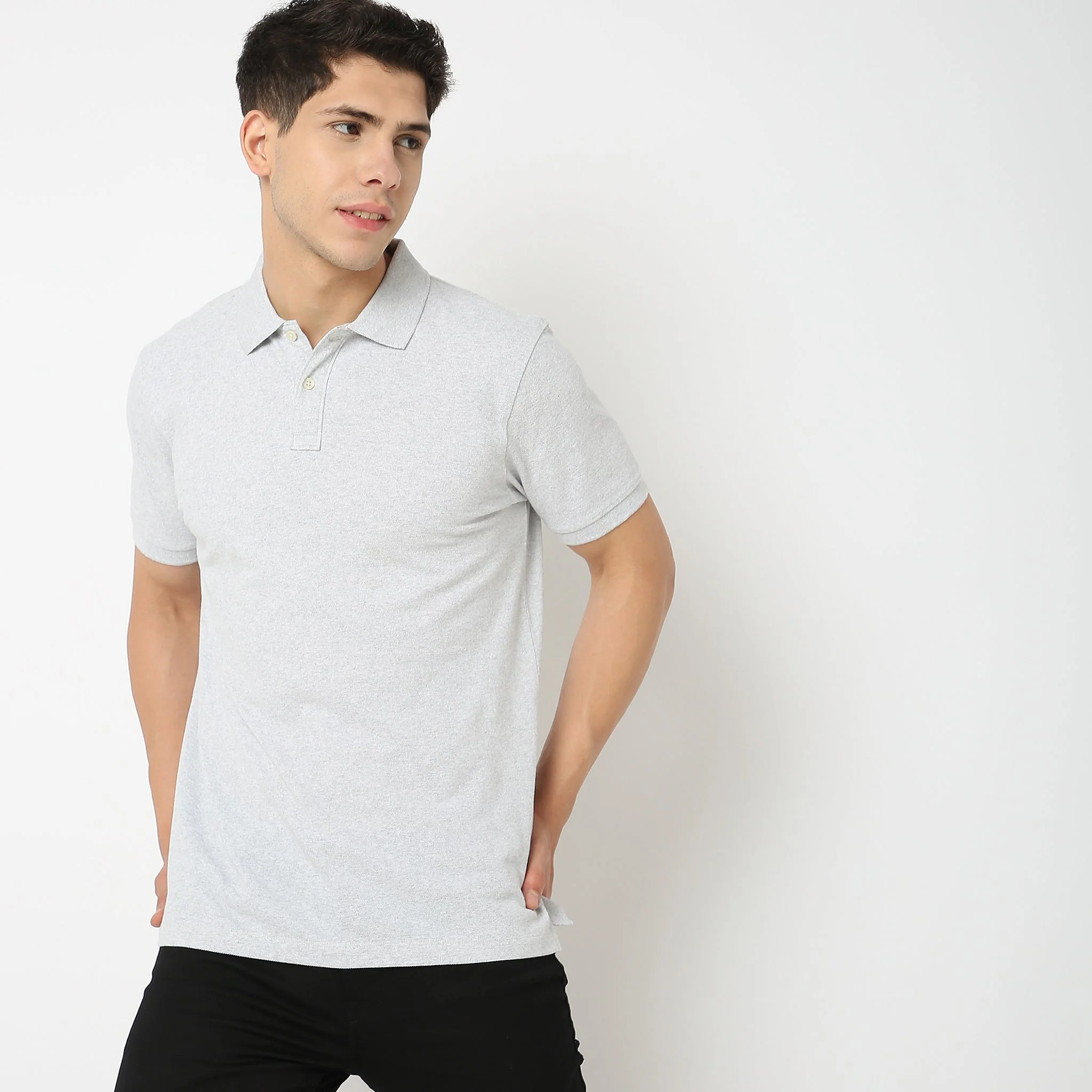 Double Dyed Polo™ T-Shirt With Anti-Curl Collar Pique Knit
