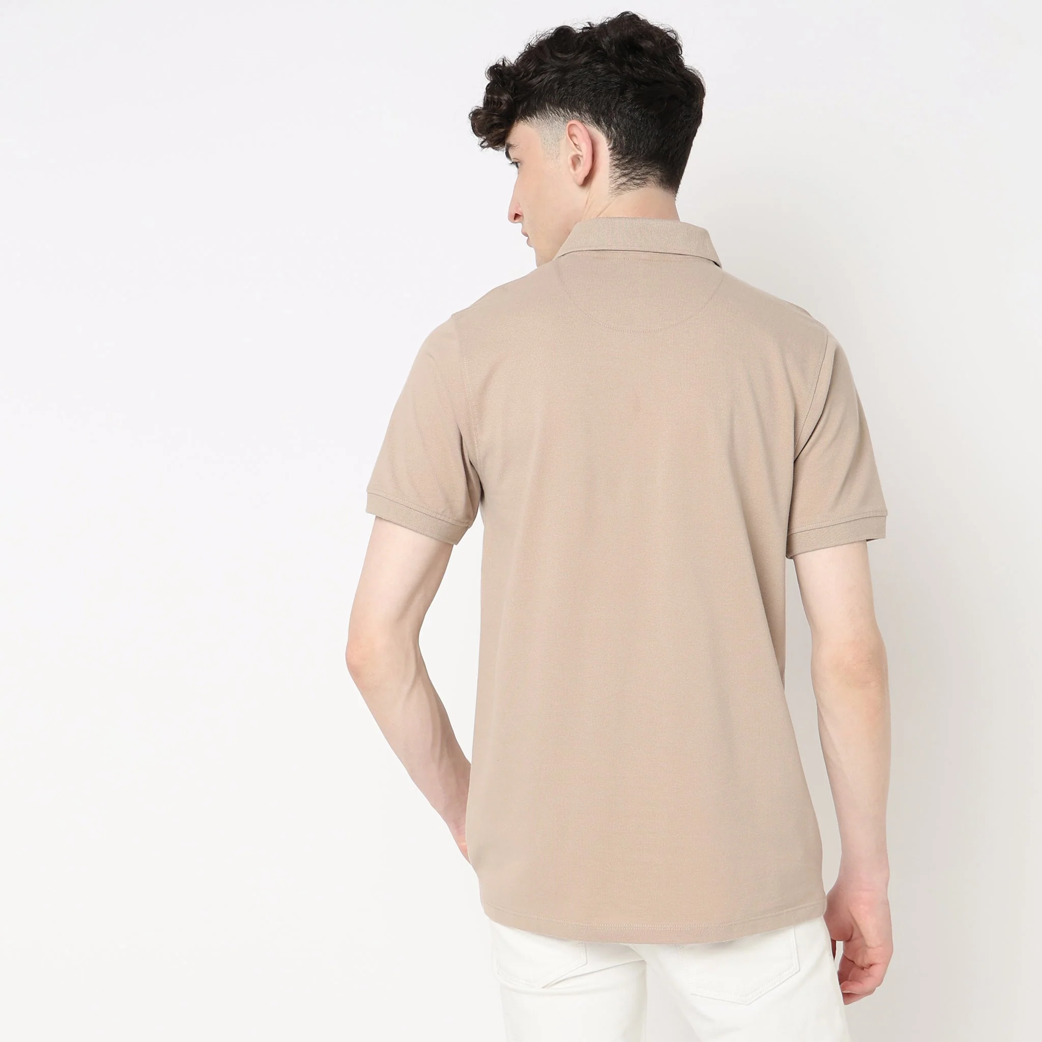 Double Dyed Polo™ T-Shirt With Anti-Curl Collar Pique Knit - Image 18