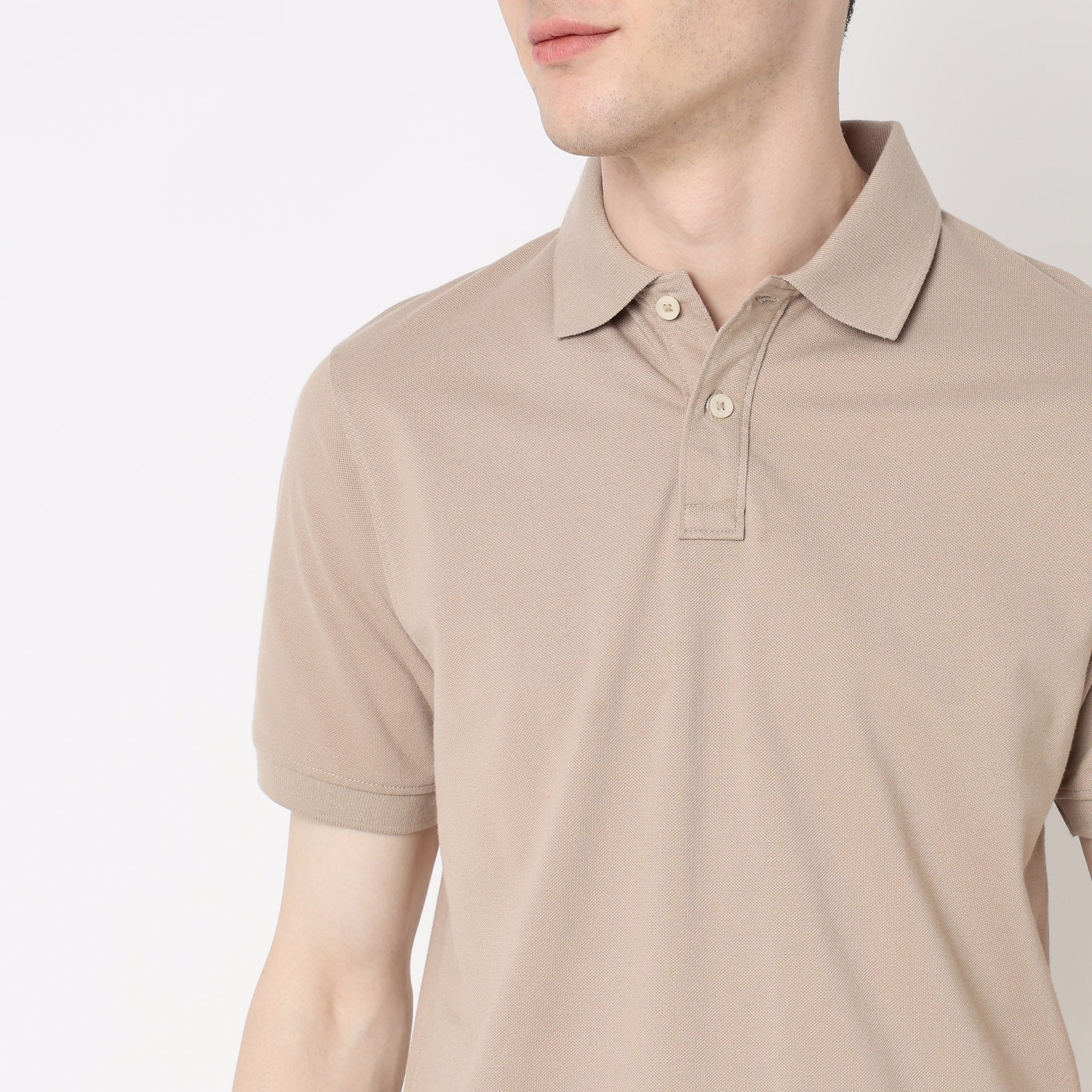 Double Dyed Polo™ T-Shirt With Anti-Curl Collar Pique Knit - Image 19