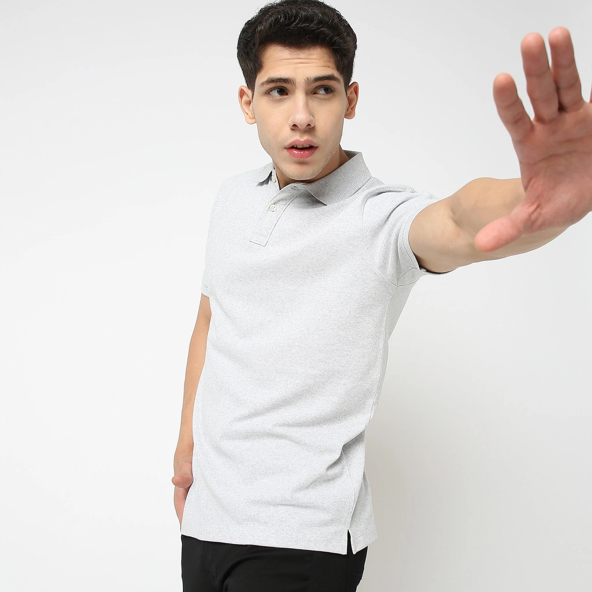 Double Dyed Polo™ T-Shirt With Anti-Curl Collar Pique Knit - Image 2