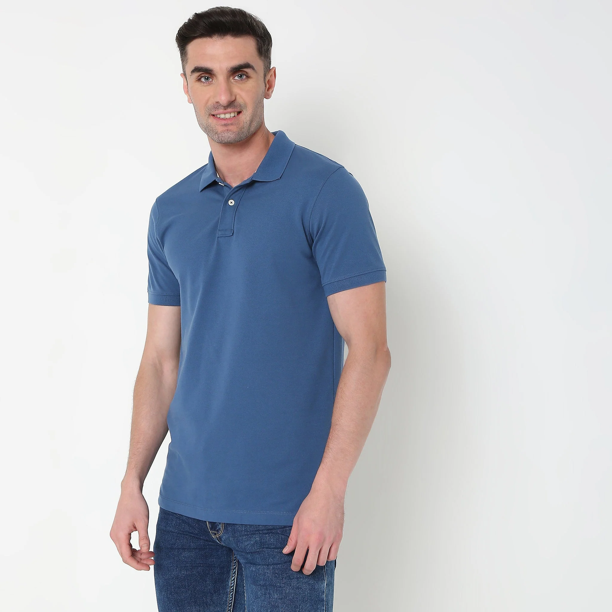 Double Dyed Polo™ T-Shirt With Anti-Curl Collar Pique Knit - Image 25
