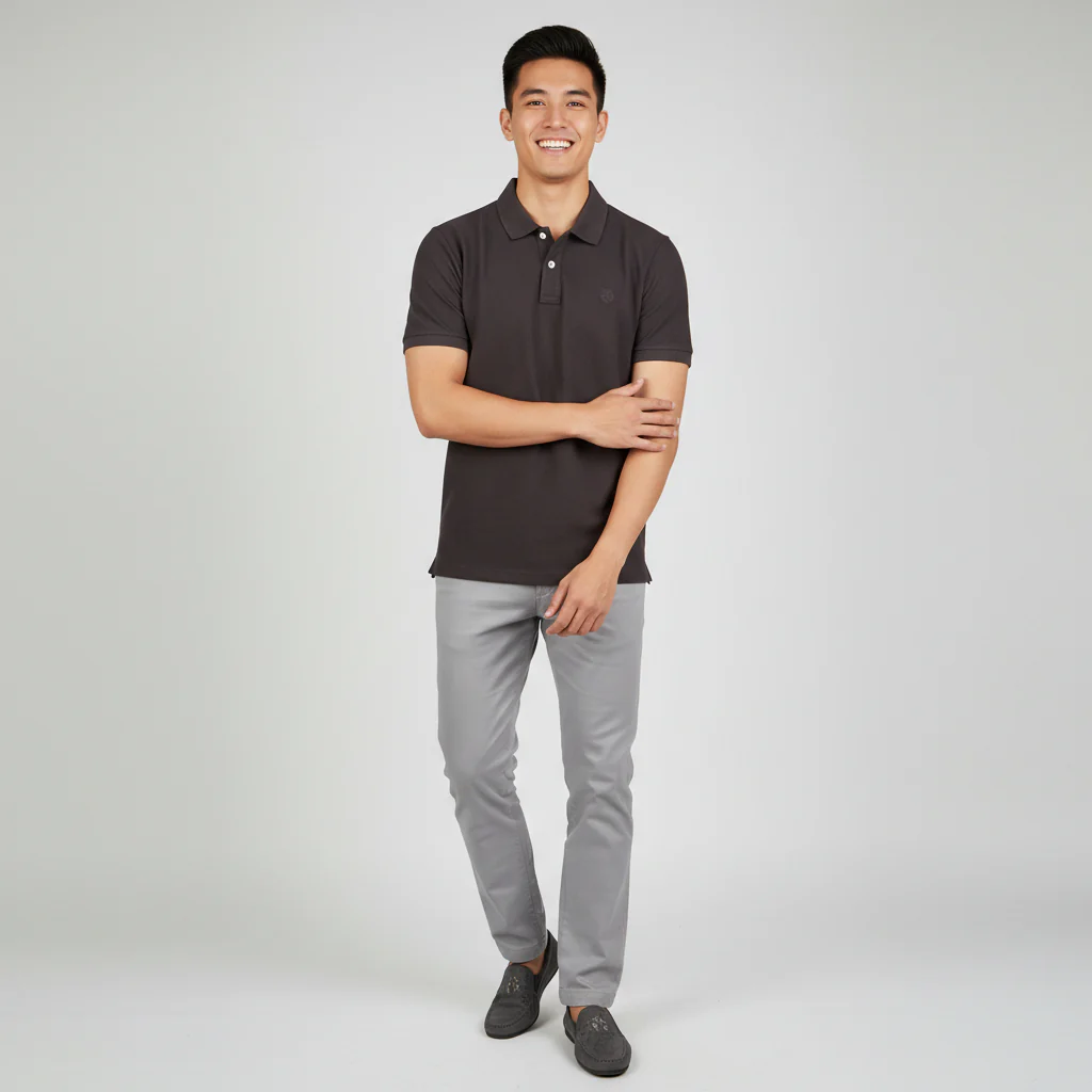 Double Dyed Polo™ T-Shirt With Anti-Curl Collar Pique Knit - Image 26