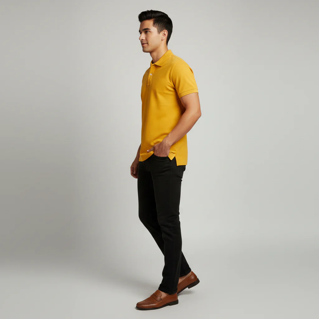 Double Dyed Polo™ T-Shirt With Anti-Curl Collar Pique Knit - Image 33