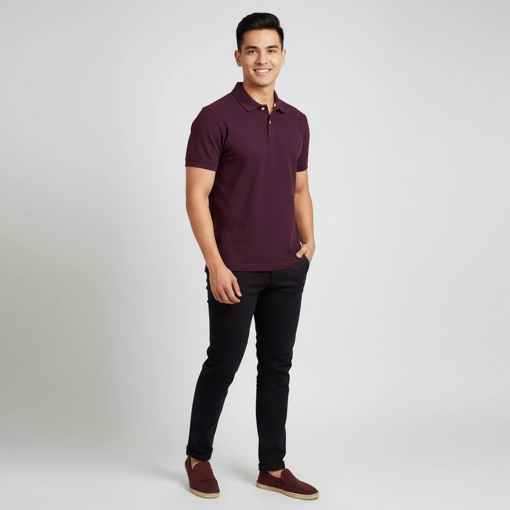 Double Dyed Polo™ T-Shirt With Anti-Curl Collar Pique Knit - Image 35
