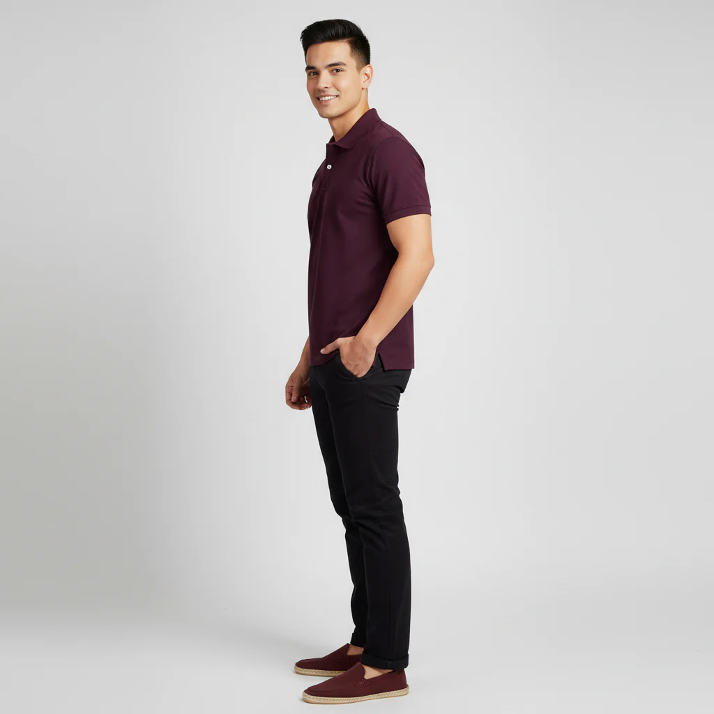 Double Dyed Polo™ T-Shirt With Anti-Curl Collar Pique Knit - Image 36