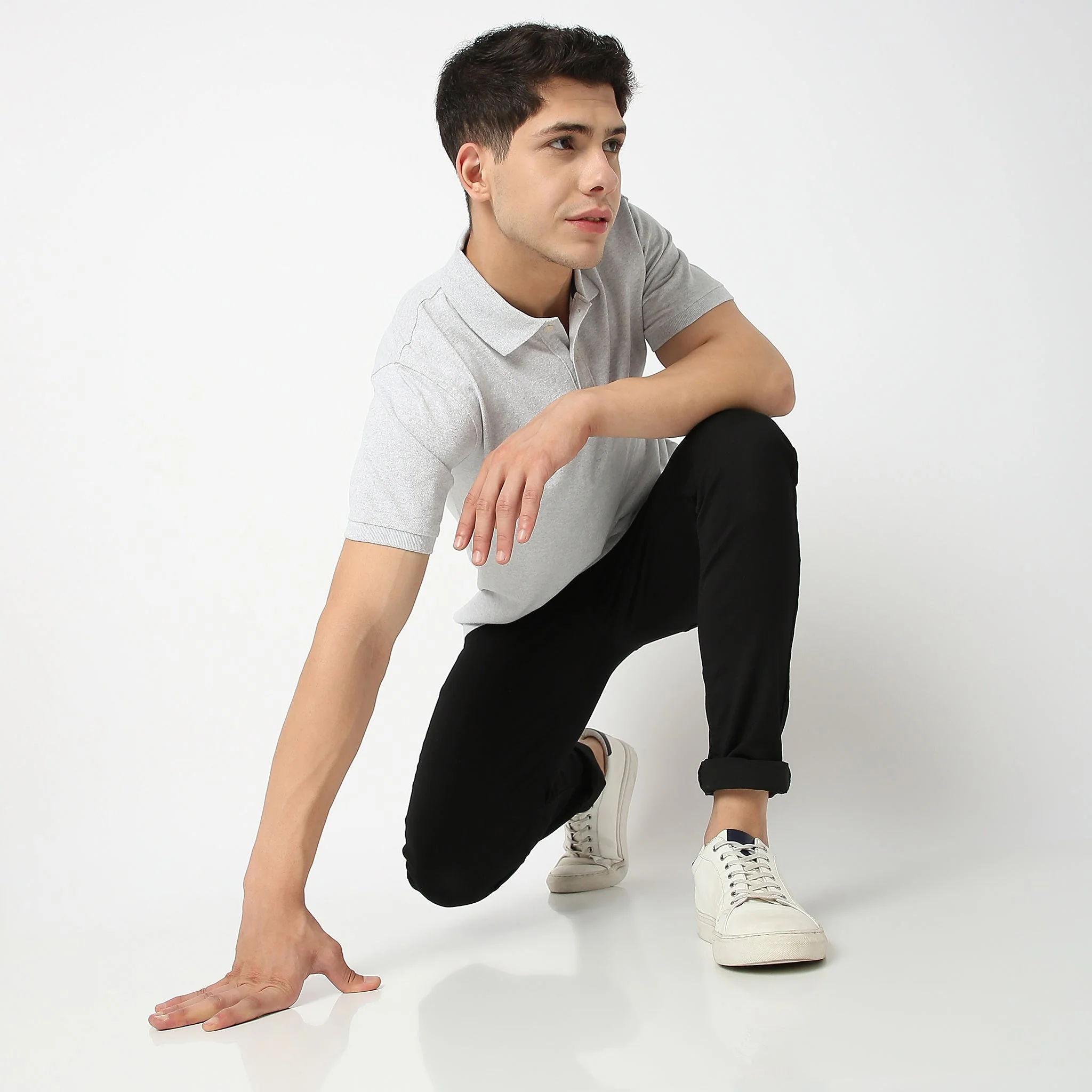 Double Dyed Polo™ T-Shirt With Anti-Curl Collar Pique Knit - Image 5