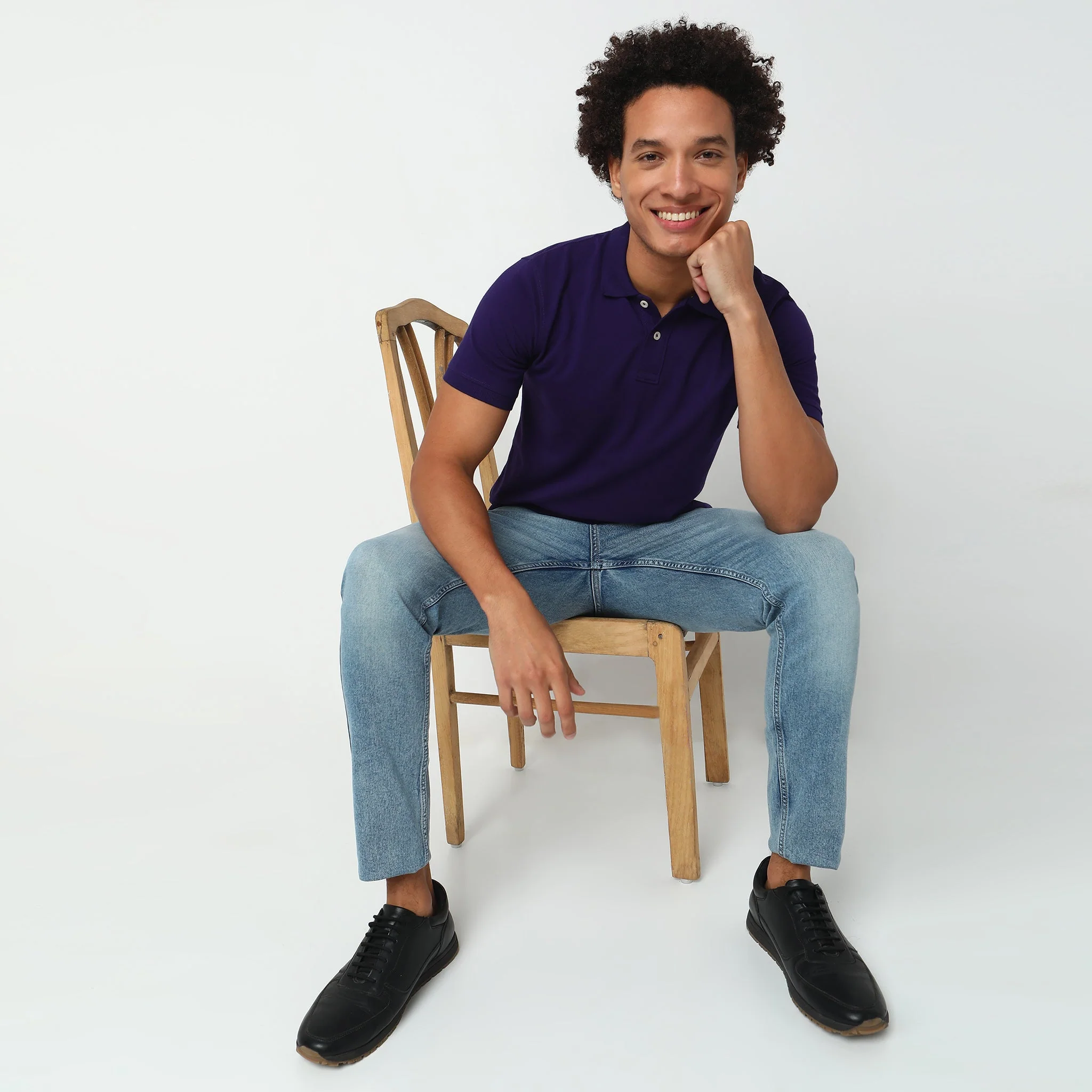 Double Dyed Polo™ T-Shirt With Anti-Curl Collar Pique Knit - Image 6