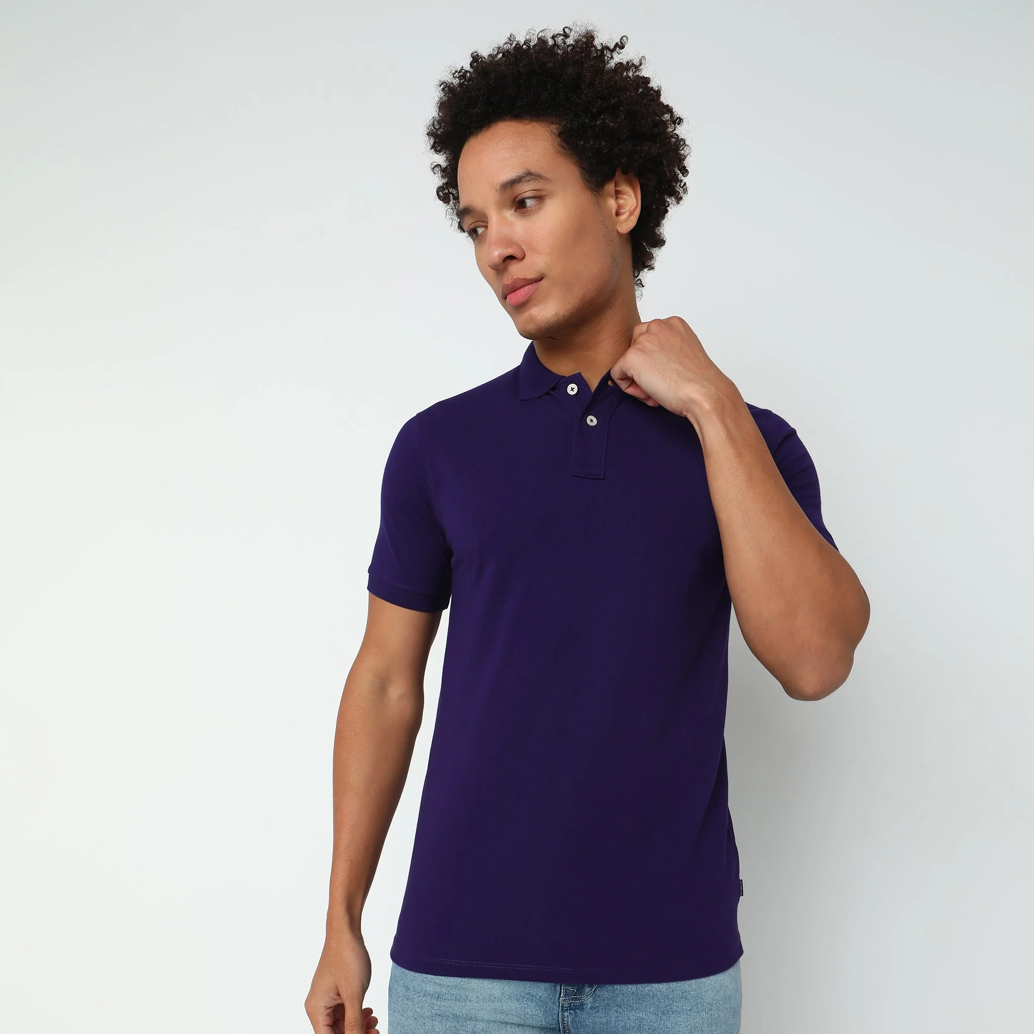 Double Dyed Polo™ T-Shirt With Anti-Curl Collar Pique Knit - Image 7