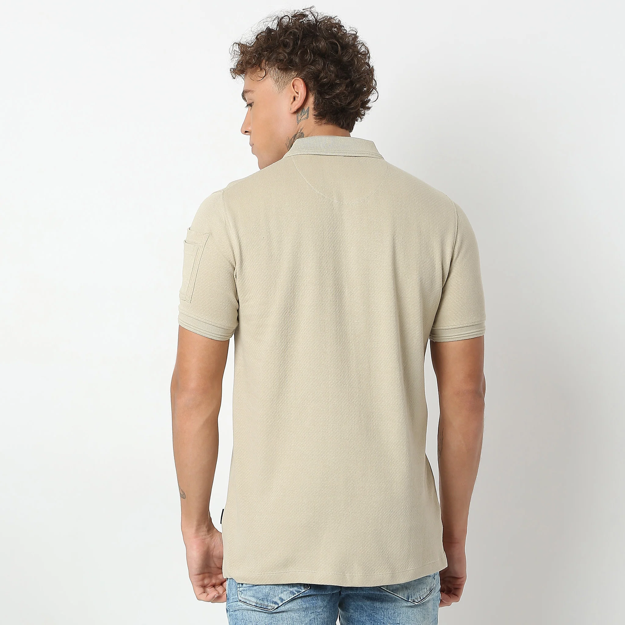 Militia Edition™ Cavillary Solid Polo T-Shirt With Sleeve Pocket and Especially Branded Badges - Image 3