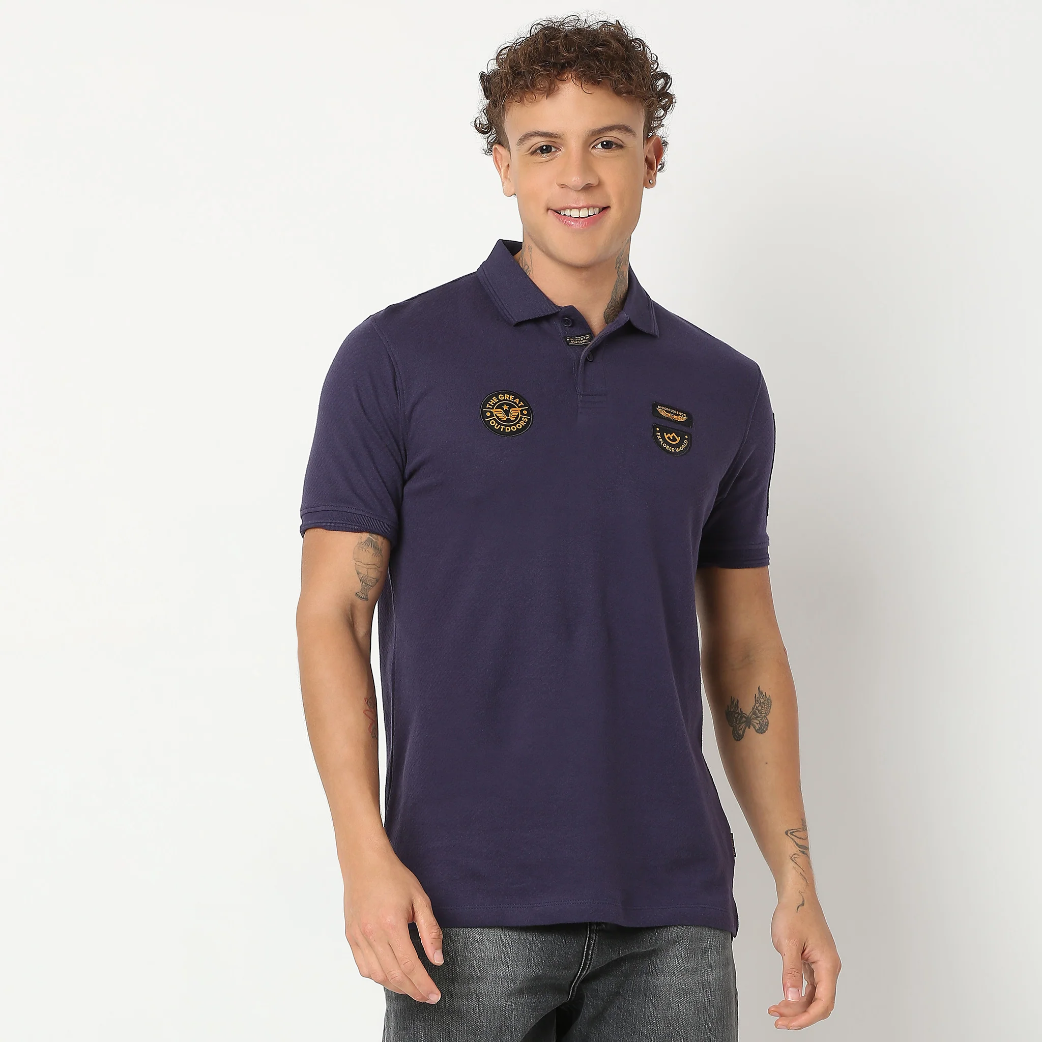 Militia Edition™ Cavillary Solid Polo T-Shirt With Sleeve Pocket and Especially Branded Badges - Image 7