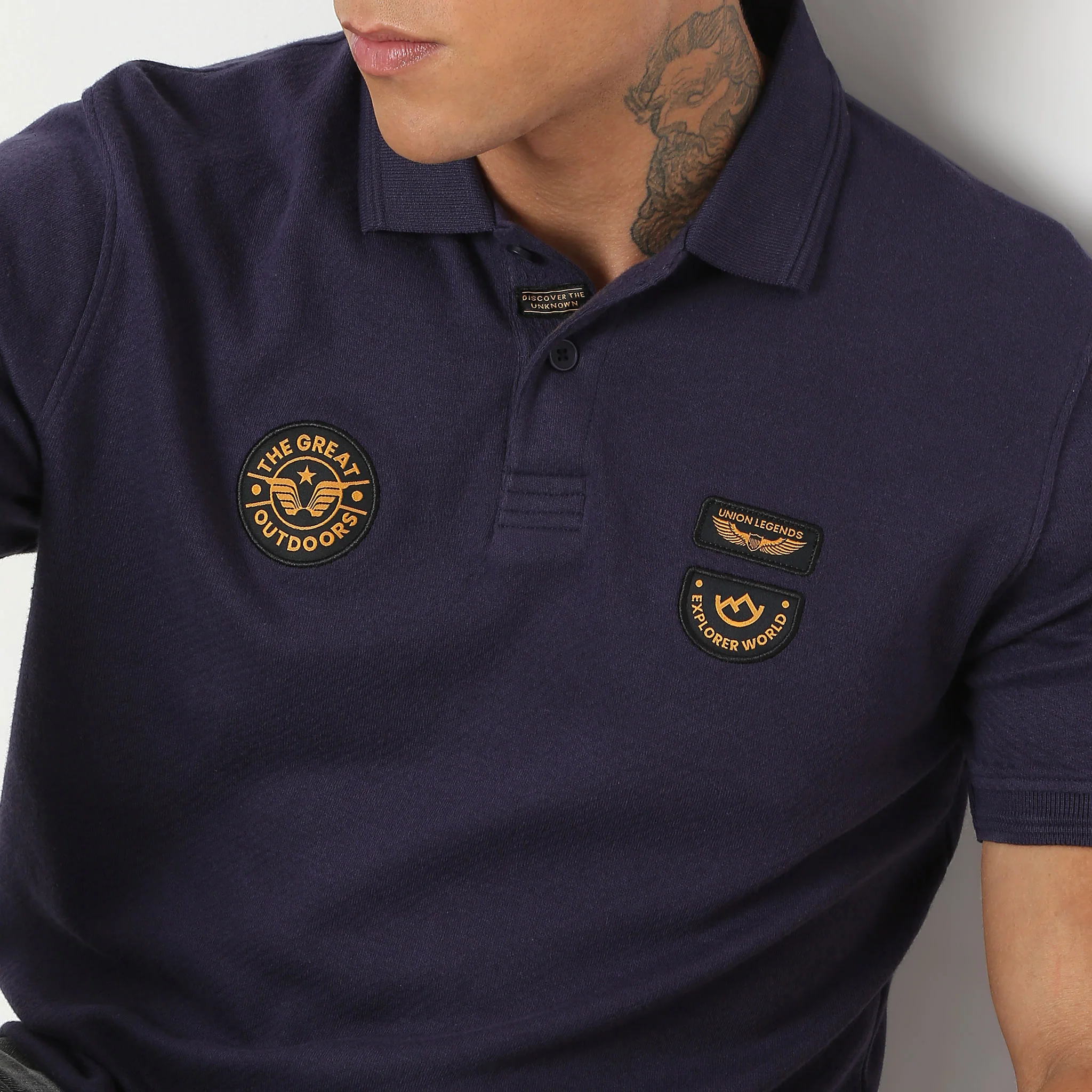 Militia Edition™ Cavillary Solid Polo T-Shirt With Sleeve Pocket and Especially Branded Badges - Image 9