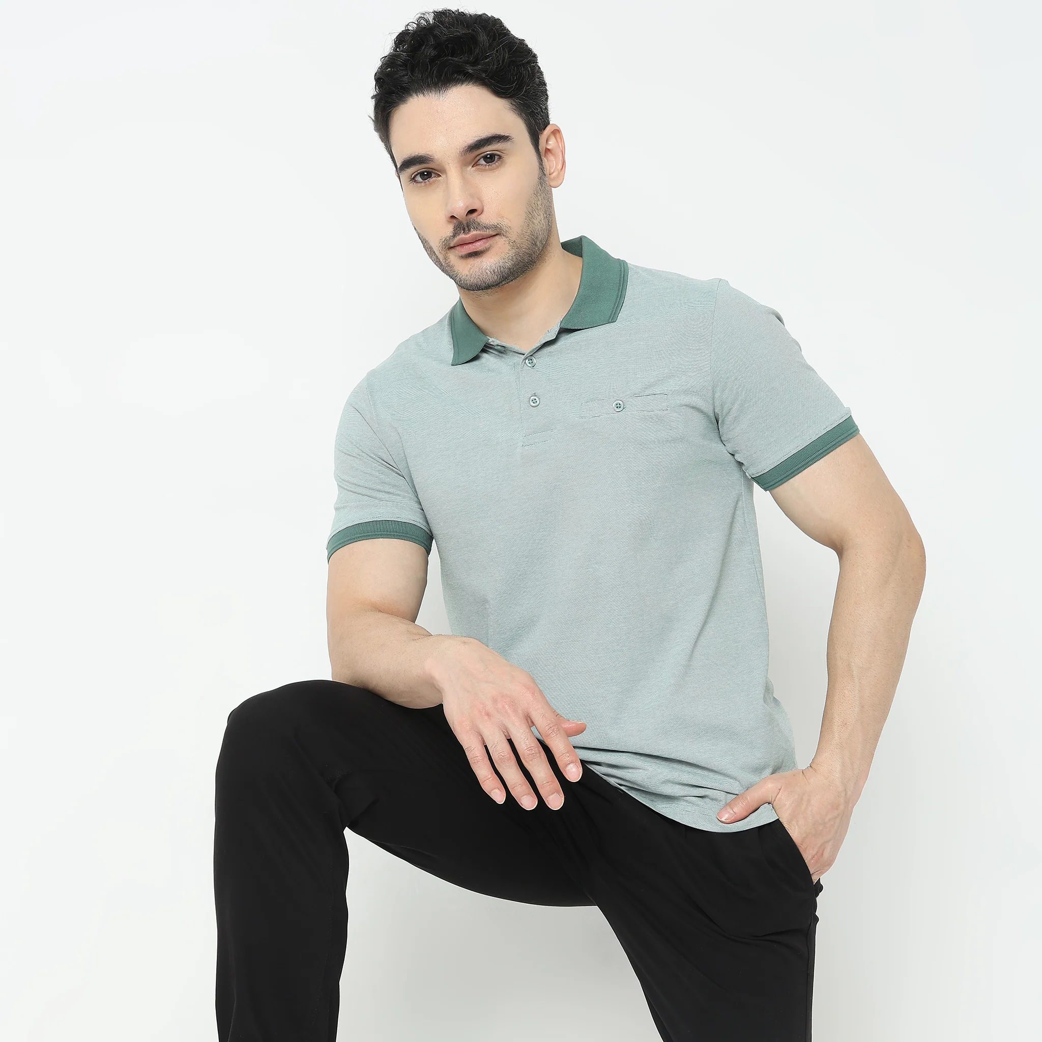 Stellar Polo Mercerised Cotton Jersey Knit Regular Fit T-Shirt