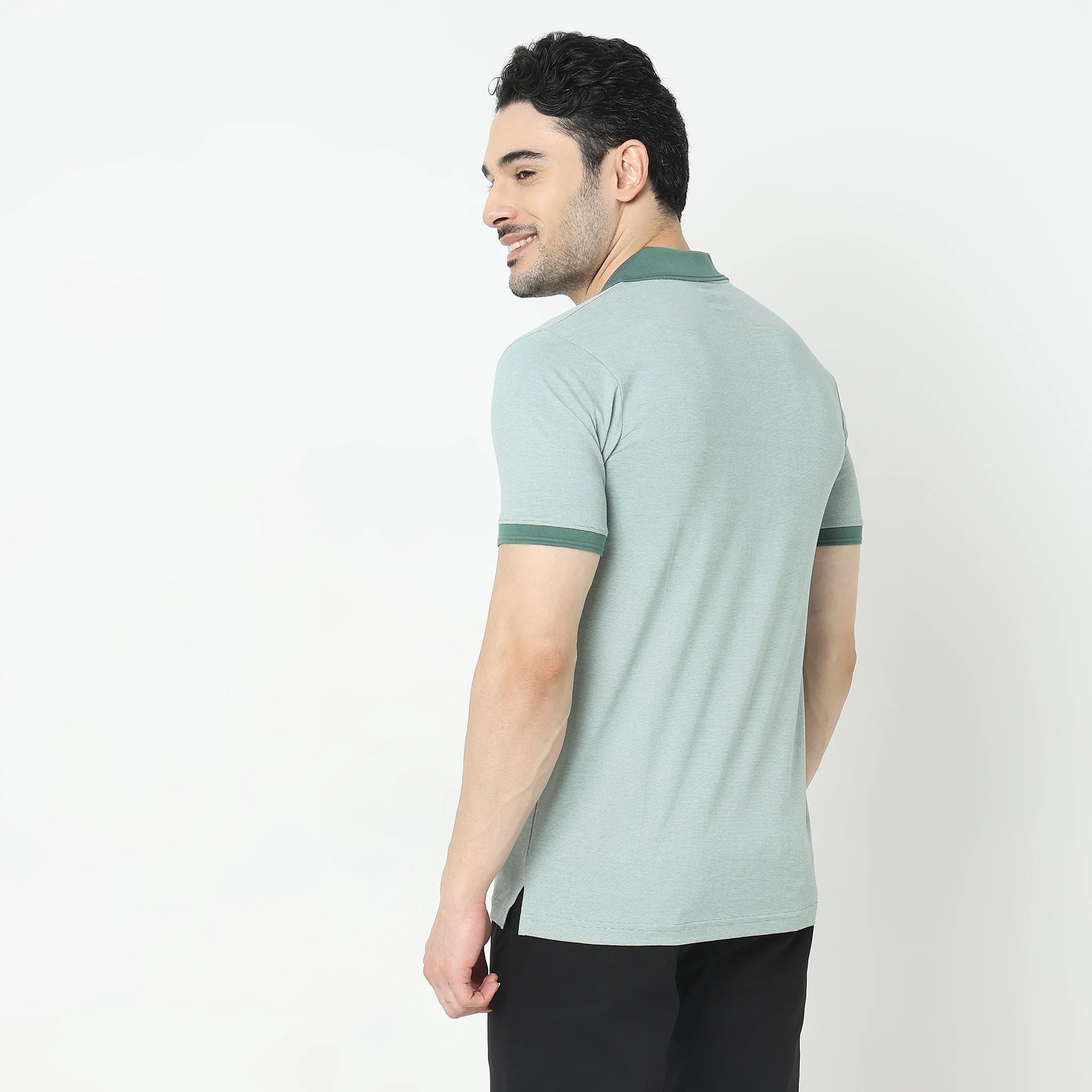 Stellar Polo Mercerised Cotton Jersey Knit Regular Fit T-Shirt - Image 3