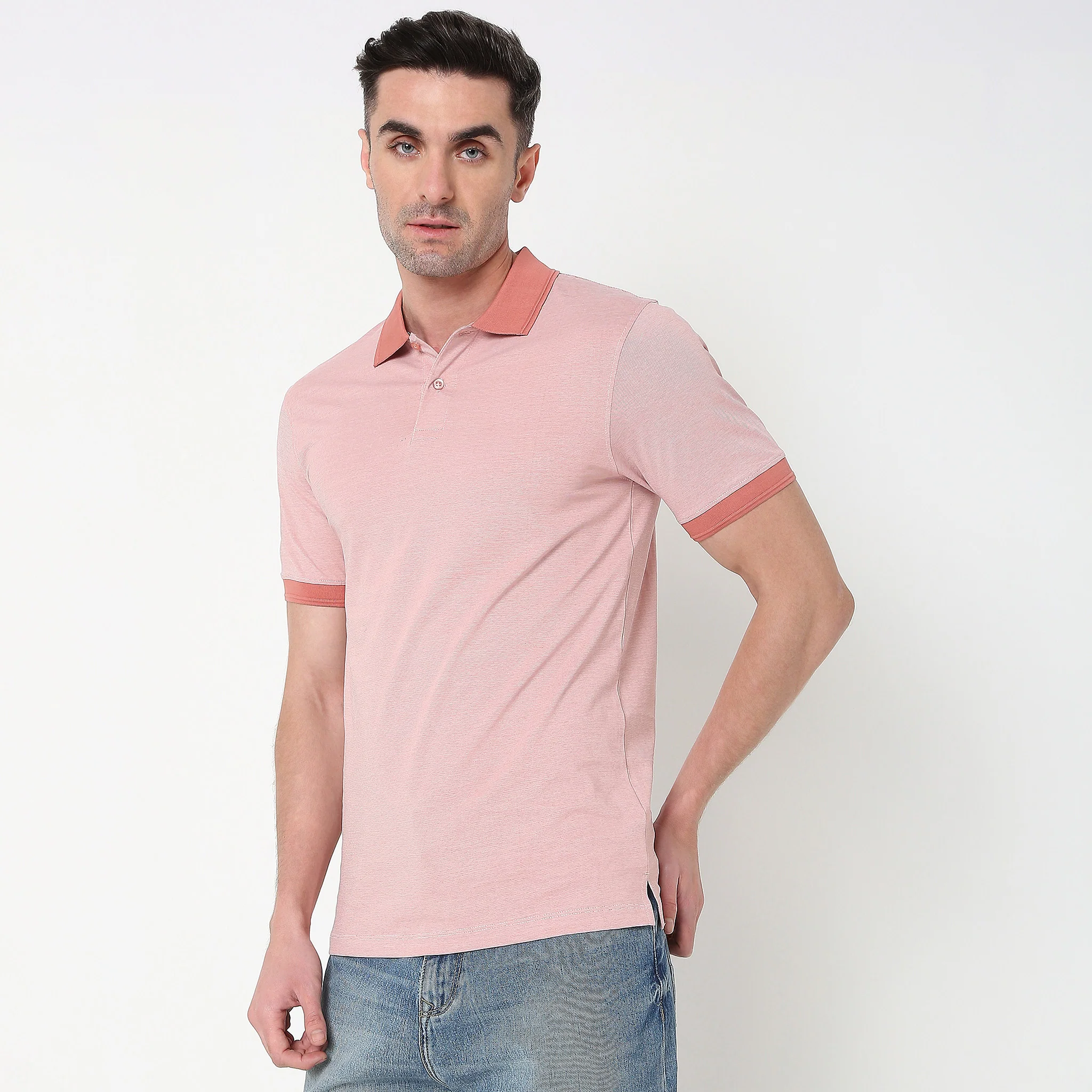 Stellar Polo Mercerised Cotton Jersey Knit Regular Fit T-Shirt - Image 9