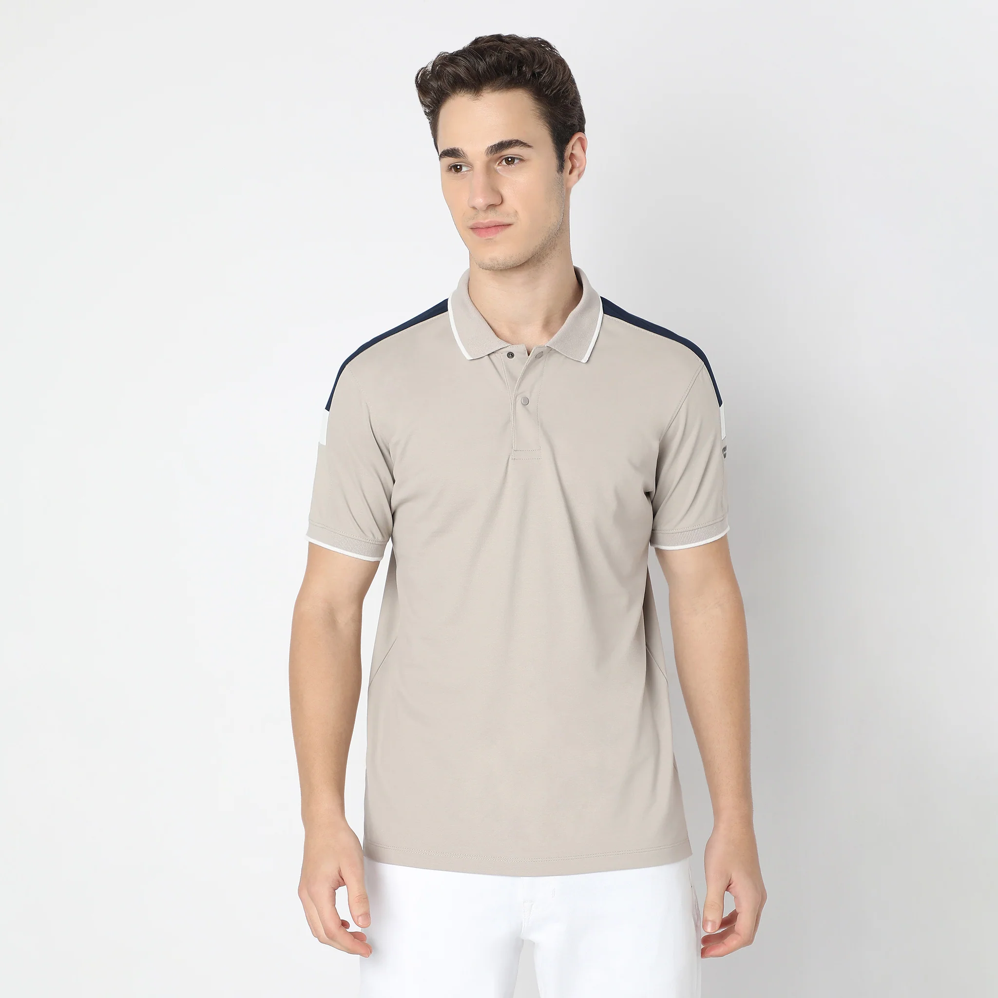Half Sleeve Solid Urban Polo T-Shirt - Image 2