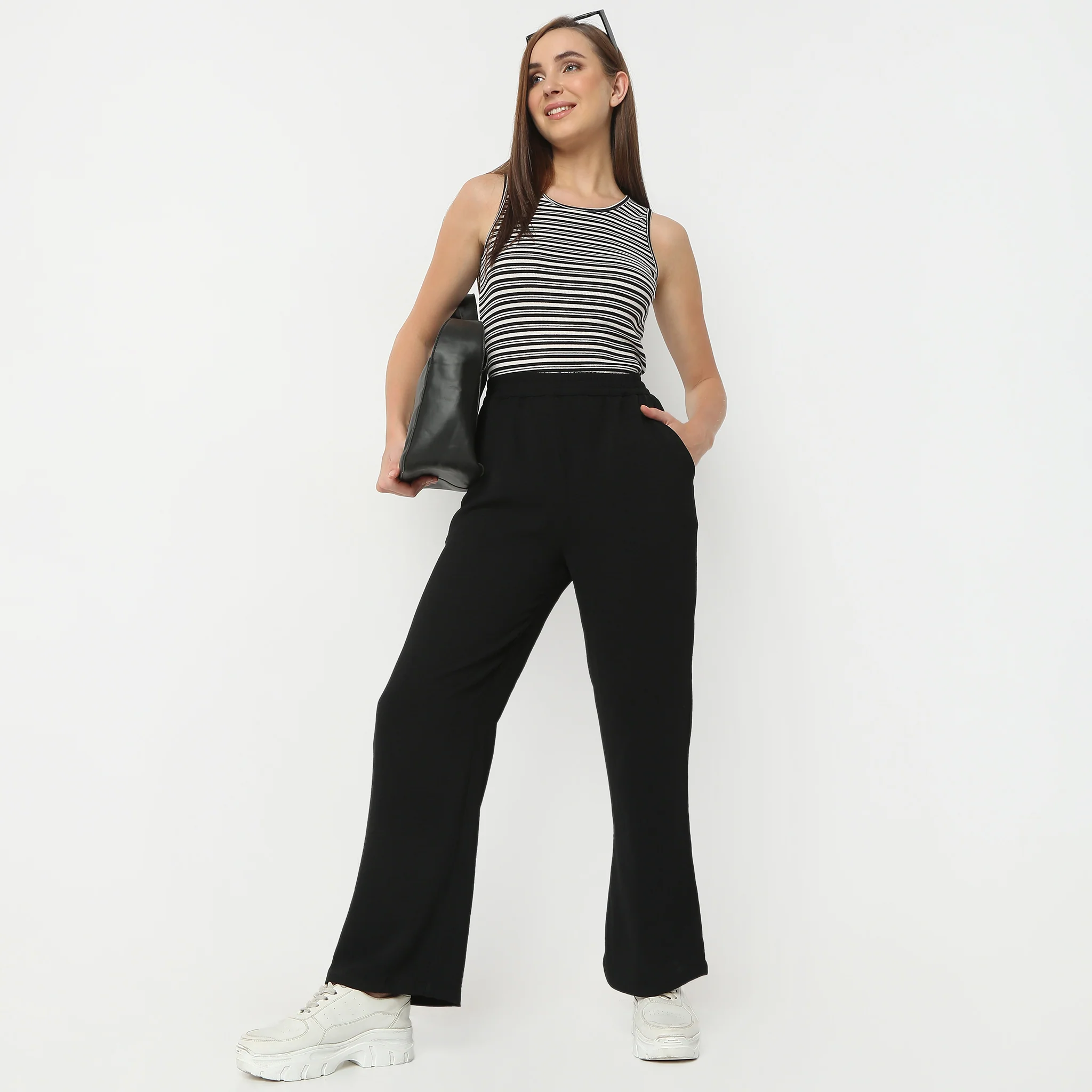 Solid Mid Rise Palazzos